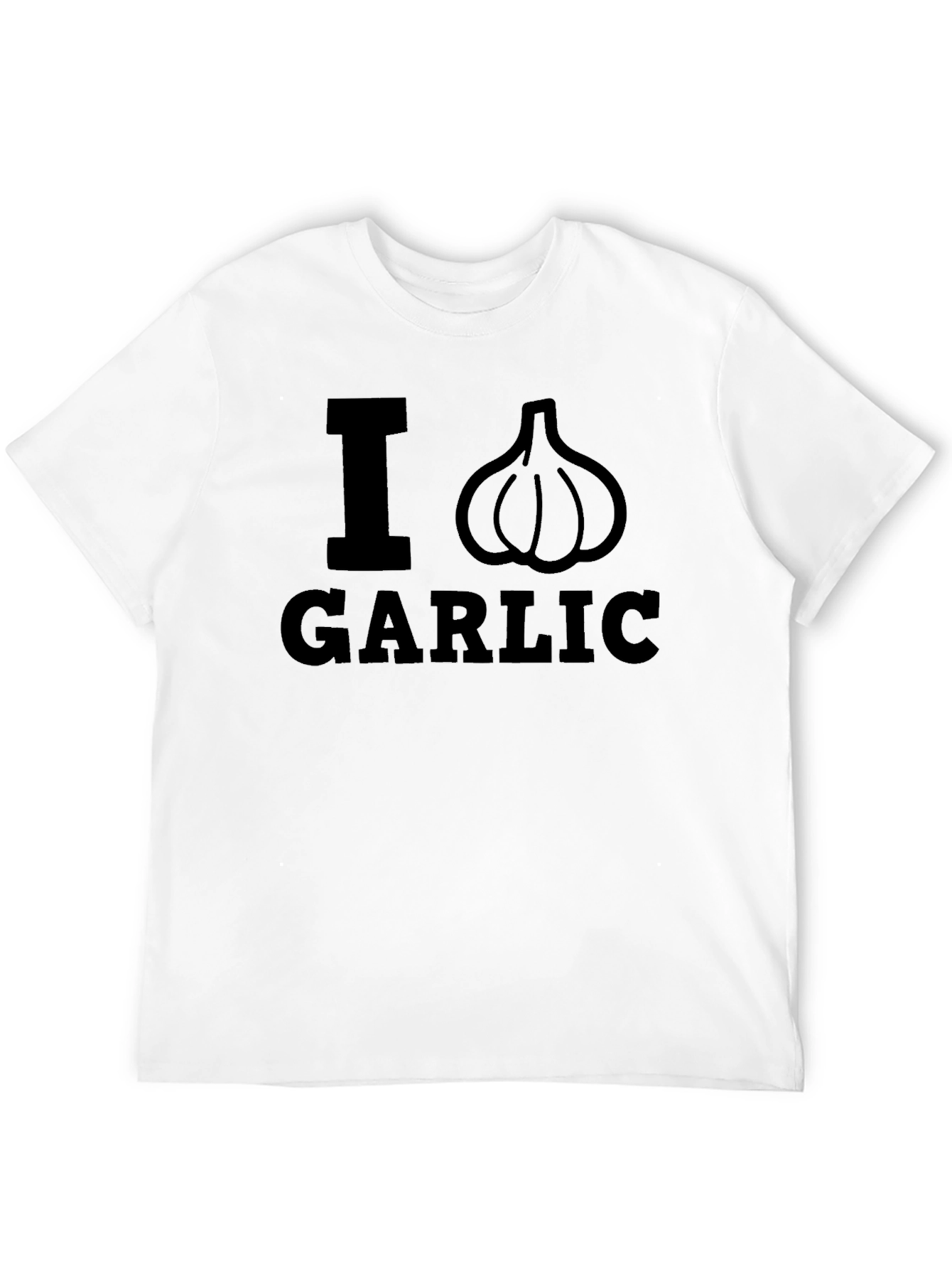 I Love Garlic T-Shirt - Black
