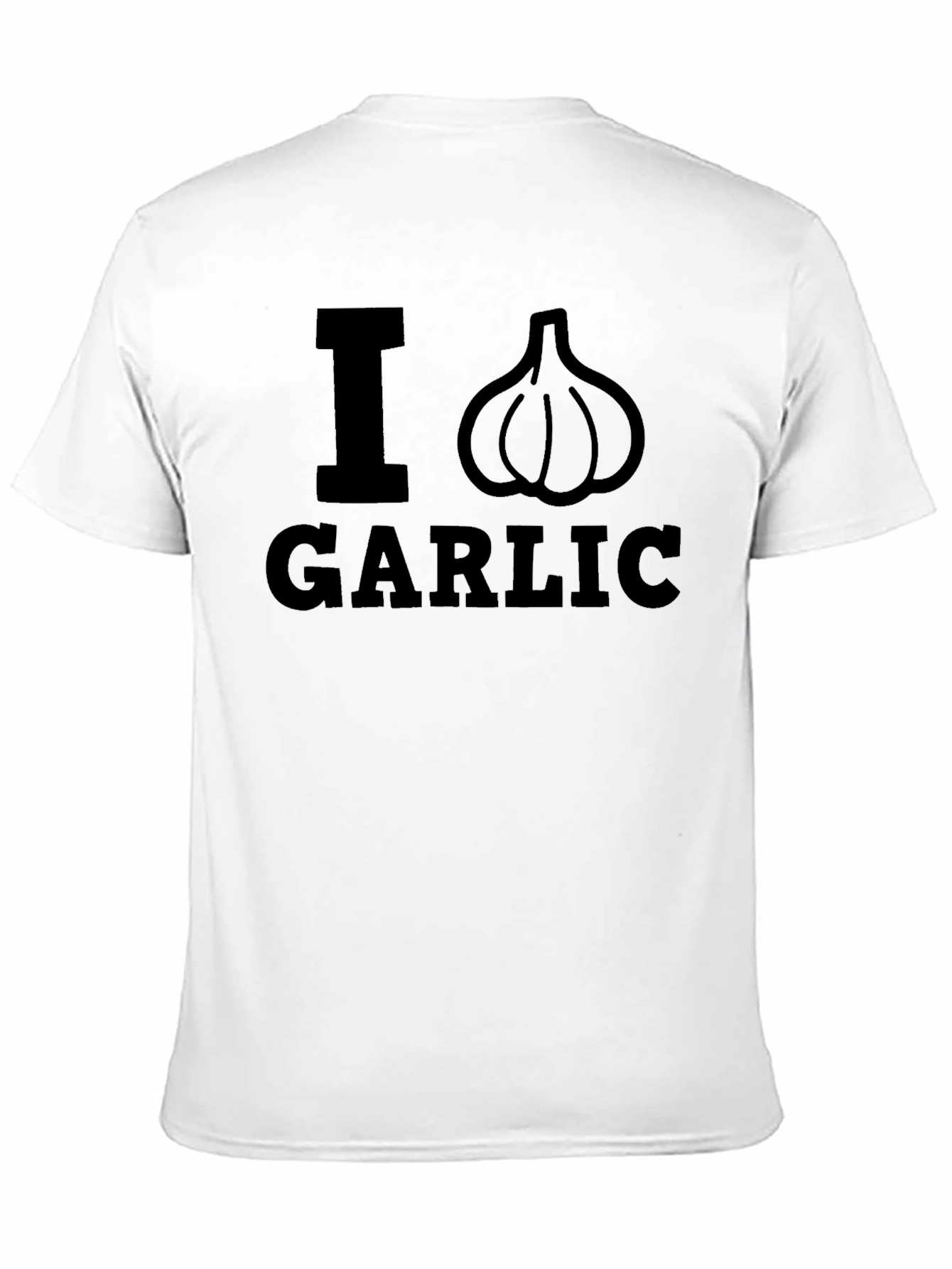 I Love Garlic T-Shirt - Black