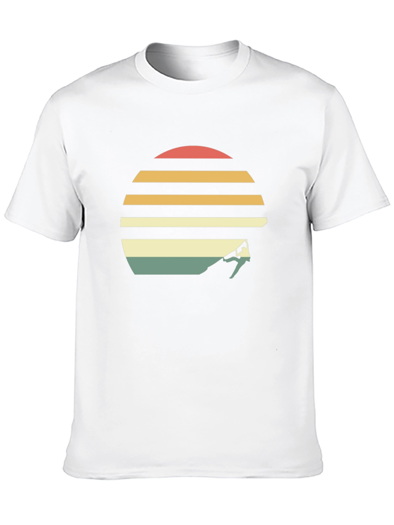 Retro Sunset Rock Climbing T-Shirt