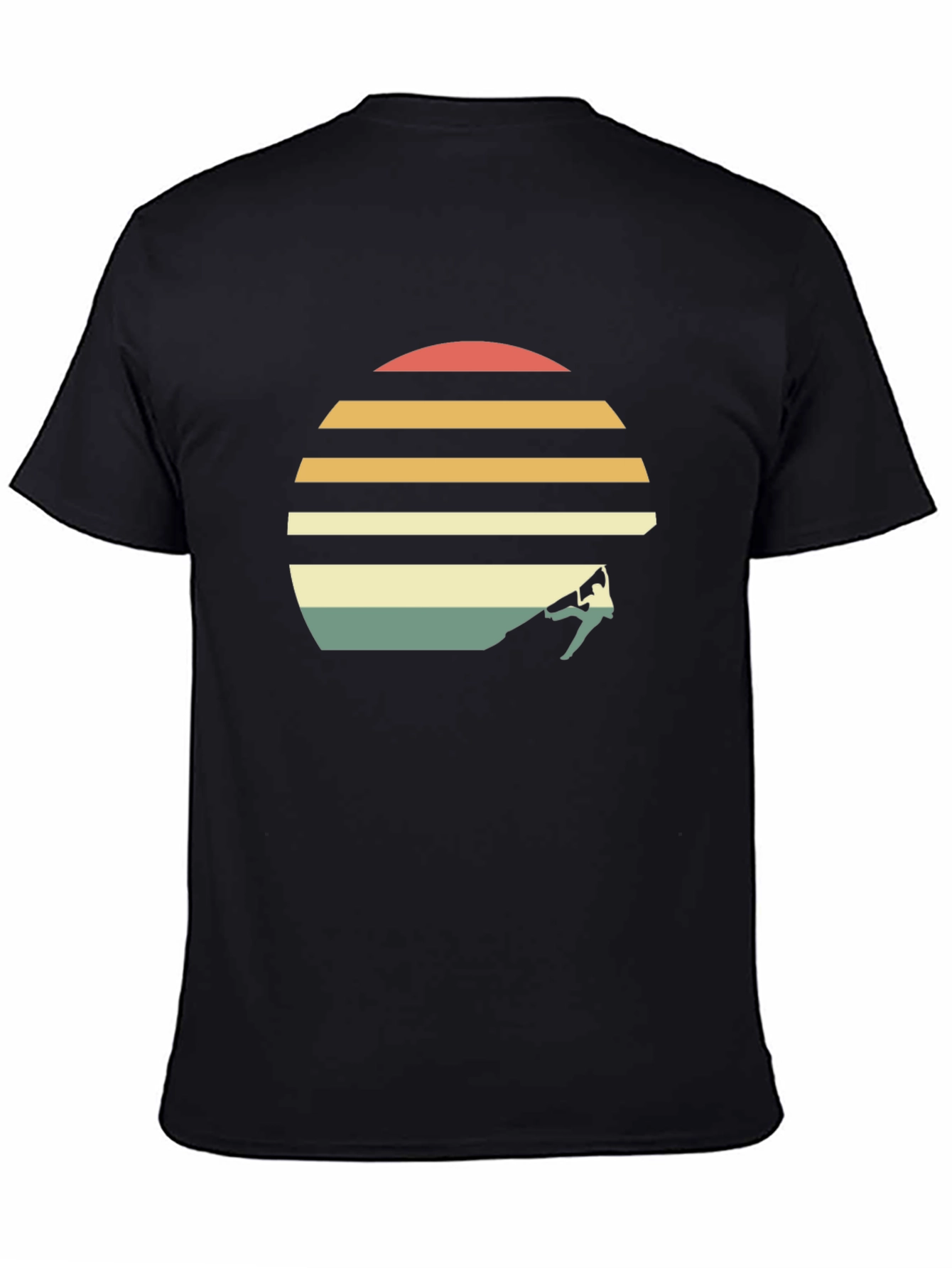 Retro Sunset Rock Climbing T-Shirt