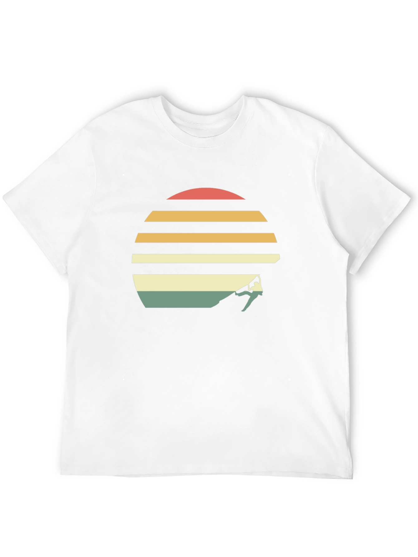 Retro Sunset Rock Climbing T-Shirt