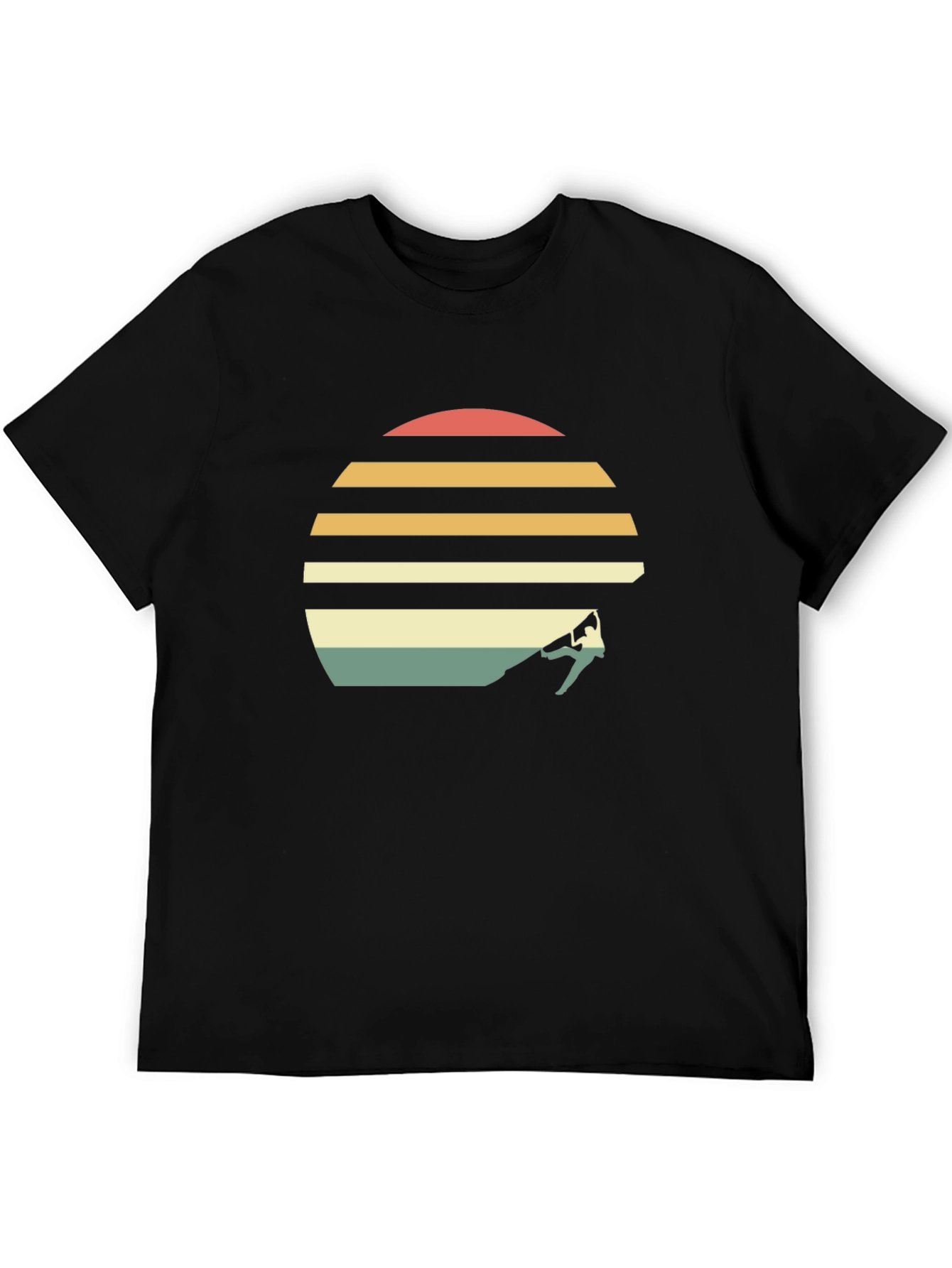 Retro Sunset Rock Climbing T-Shirt