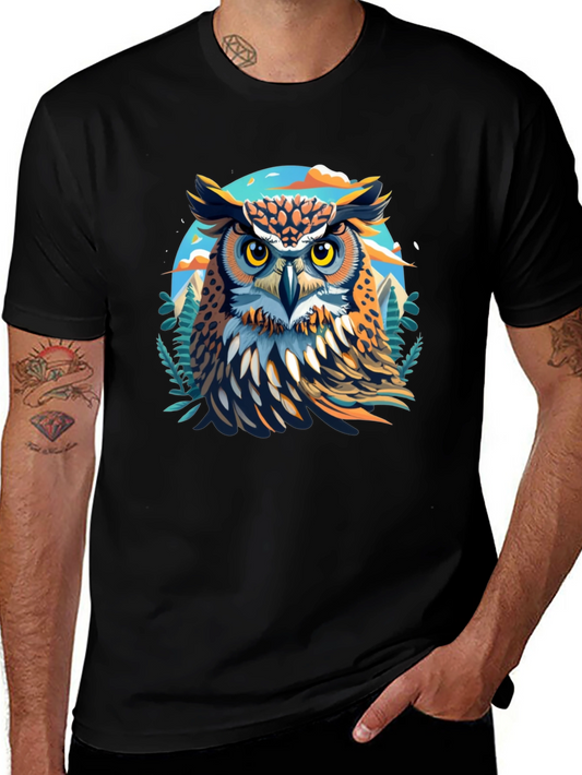 Owl Graphic Print T-Shirt