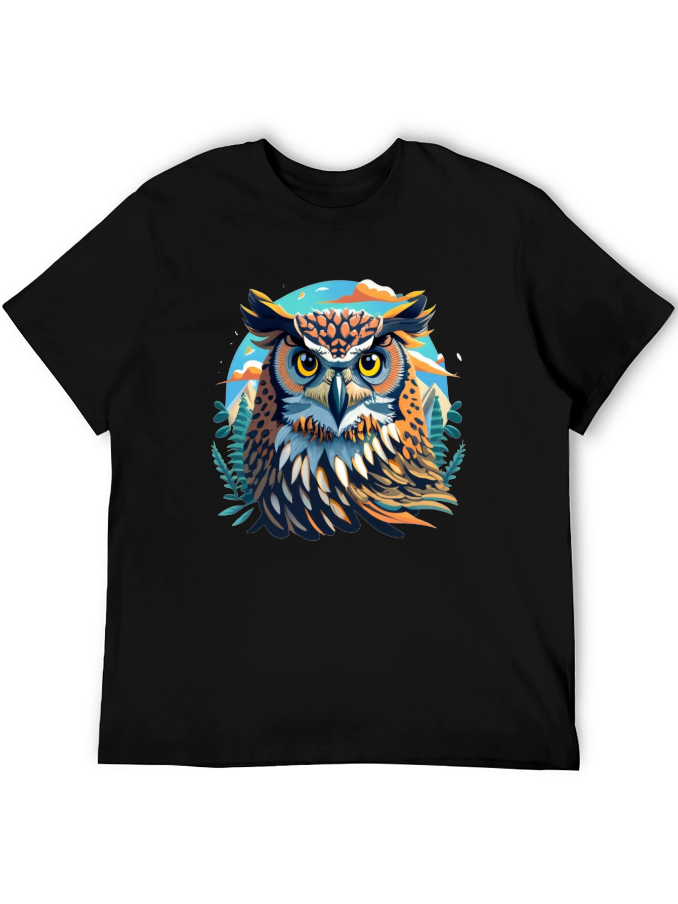Owl Graphic Print T-Shirt