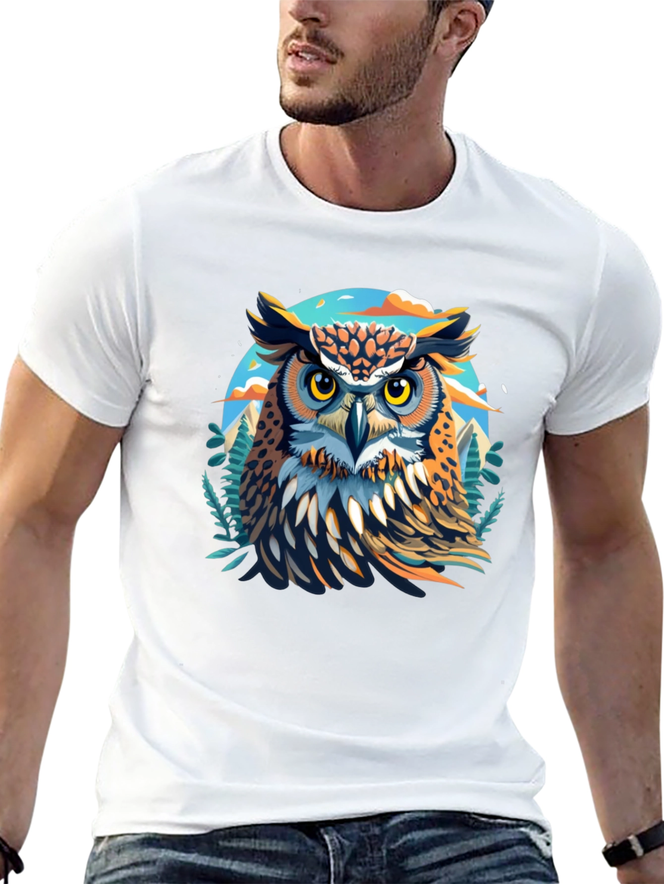 Owl Graphic Print T-Shirt