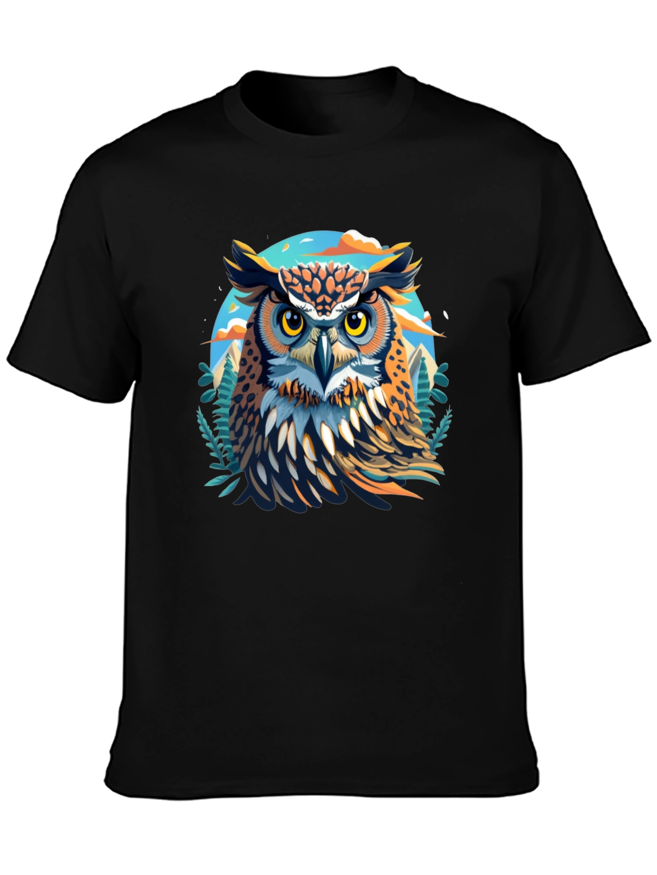 Owl Graphic Print T-Shirt