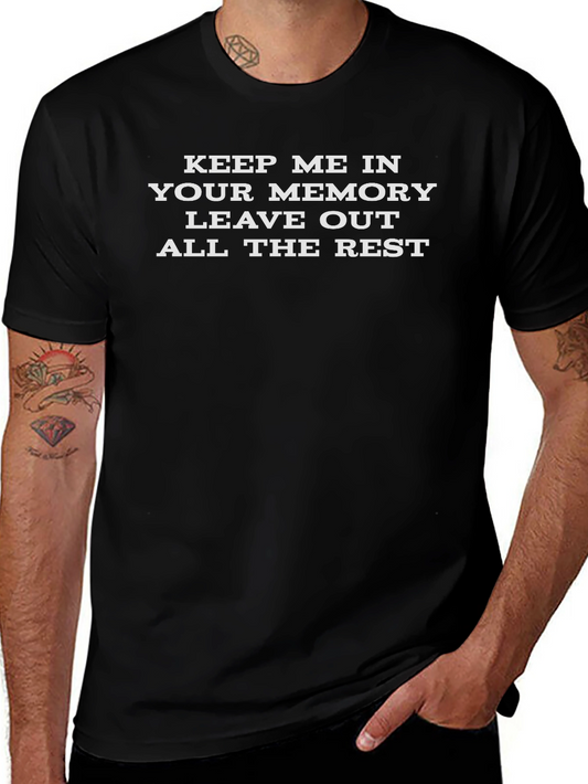 Keep Me In Your Memory Graphic Tee - Black
