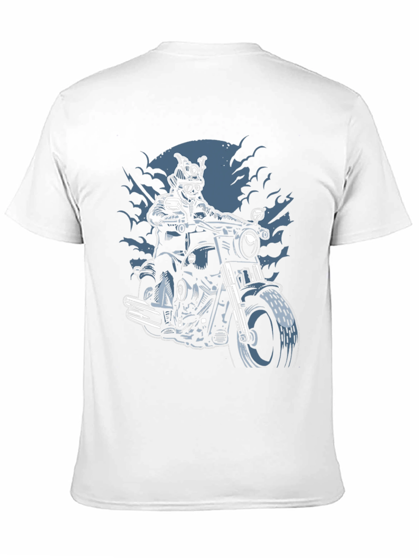 Samurai Biker Graphic T-Shirt - Black