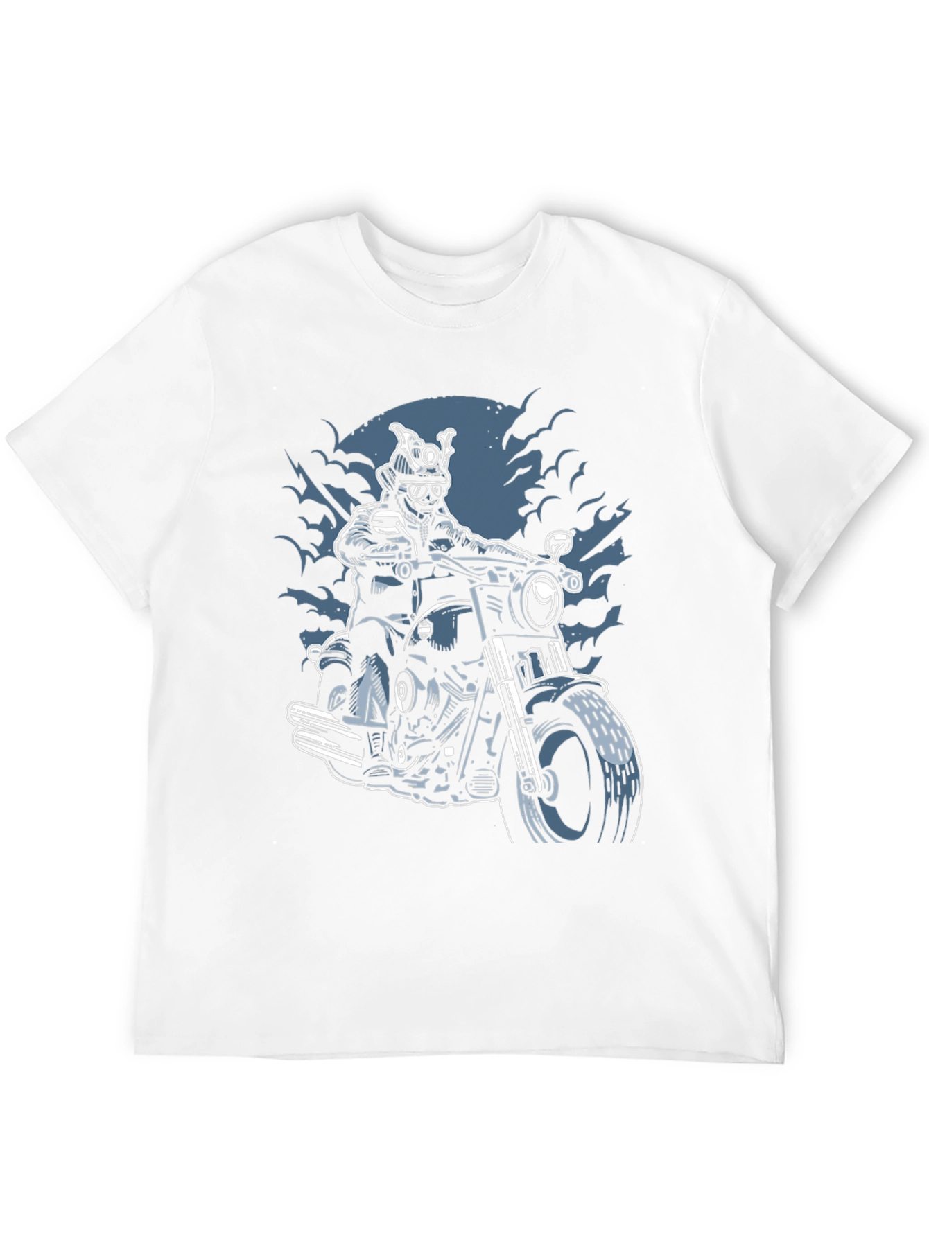 Samurai Biker Graphic T-Shirt - Black