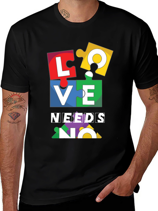 Autism Awareness Puzzle Piece LOVE T-Shirt