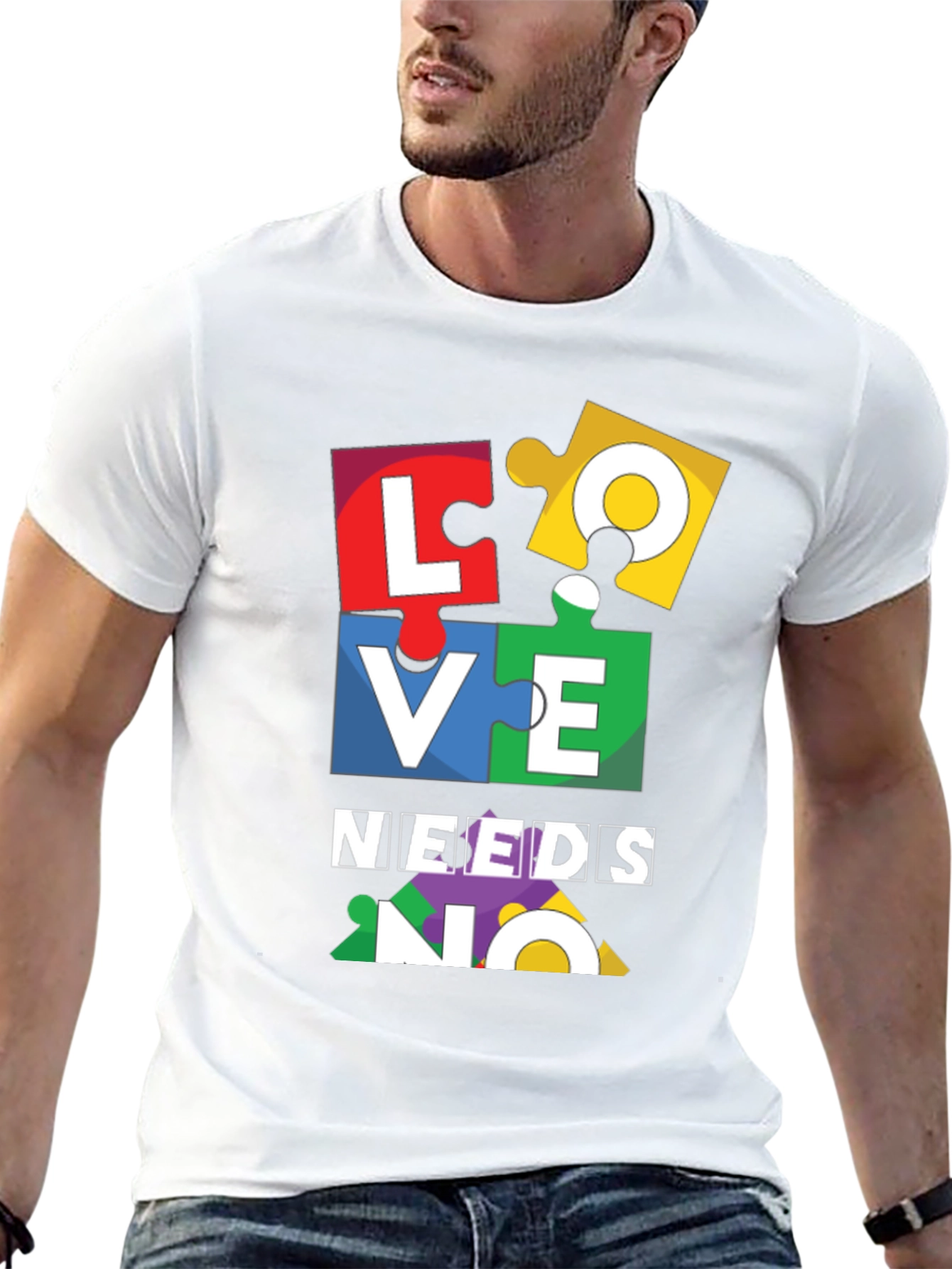 Autism Awareness Puzzle Piece LOVE T-Shirt