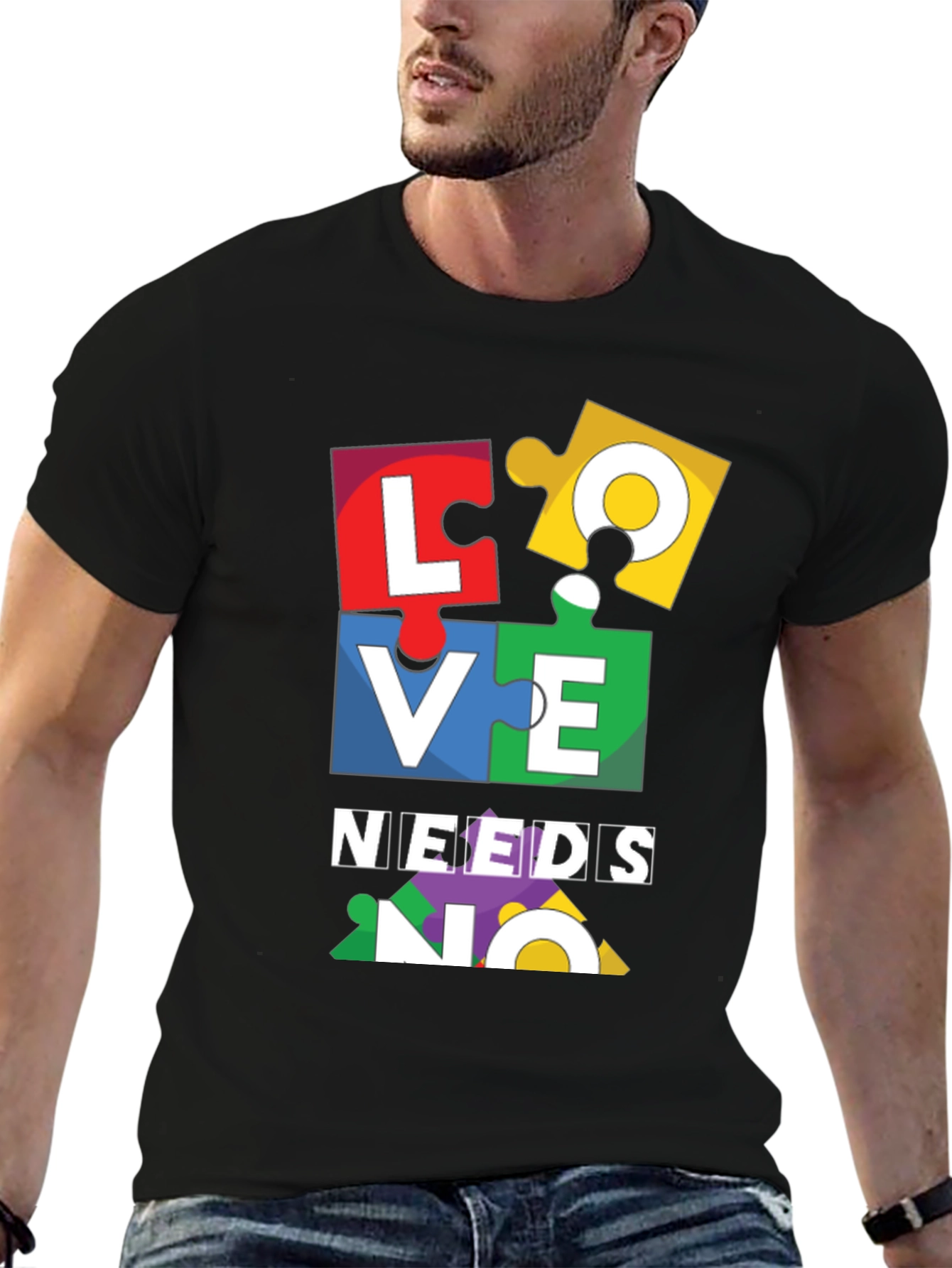 Autism Awareness Puzzle Piece LOVE T-Shirt