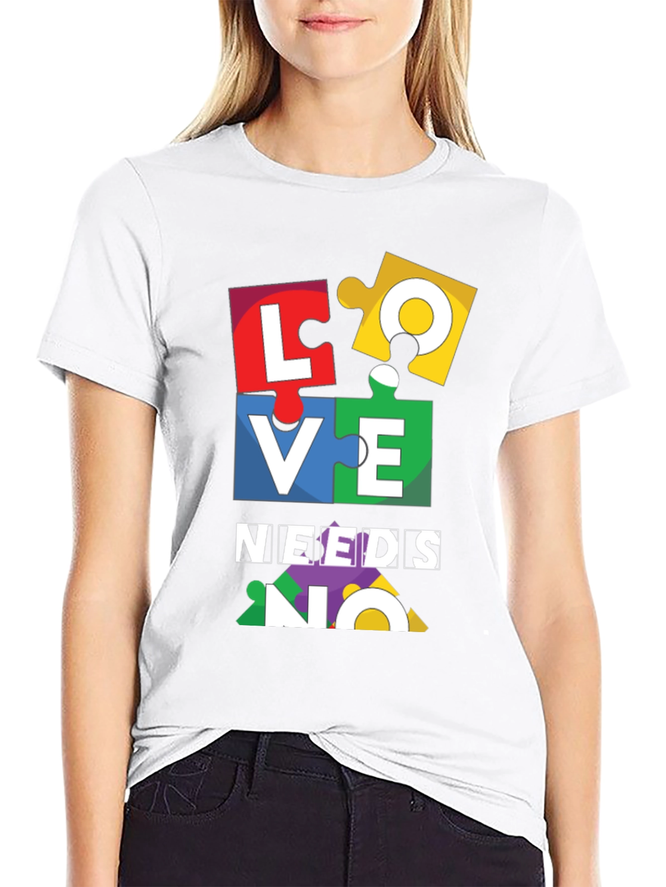 Autism Awareness Puzzle Piece LOVE T-Shirt
