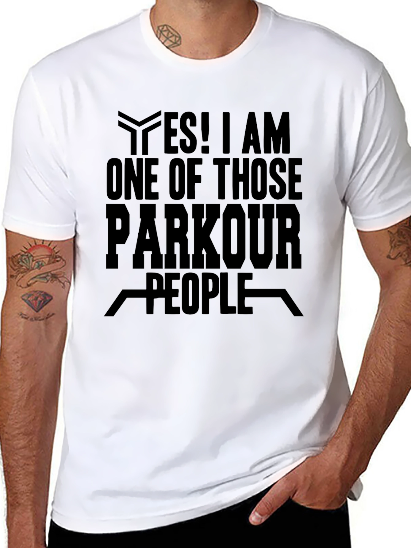 Parkour People Black Graphic T-Shirt