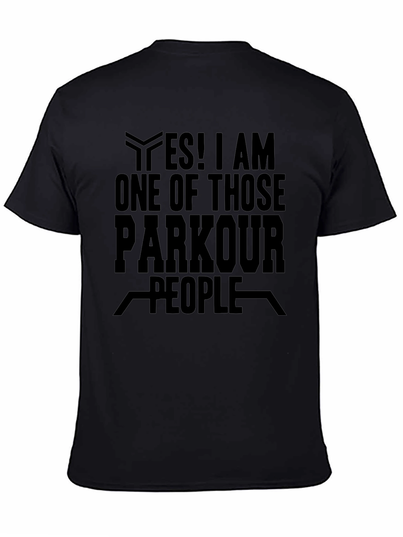 Parkour People Black Graphic T-Shirt