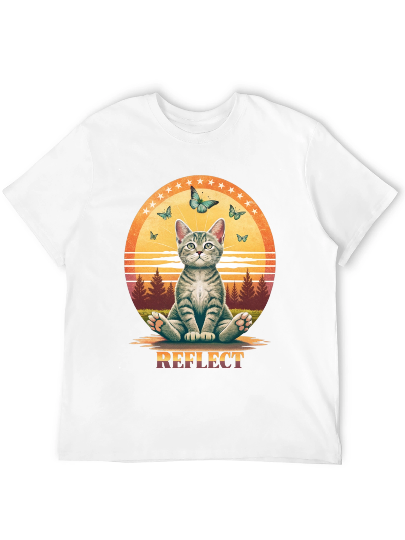 Reflect Cat Butterfly Graphic Tee - Relaxed Fit