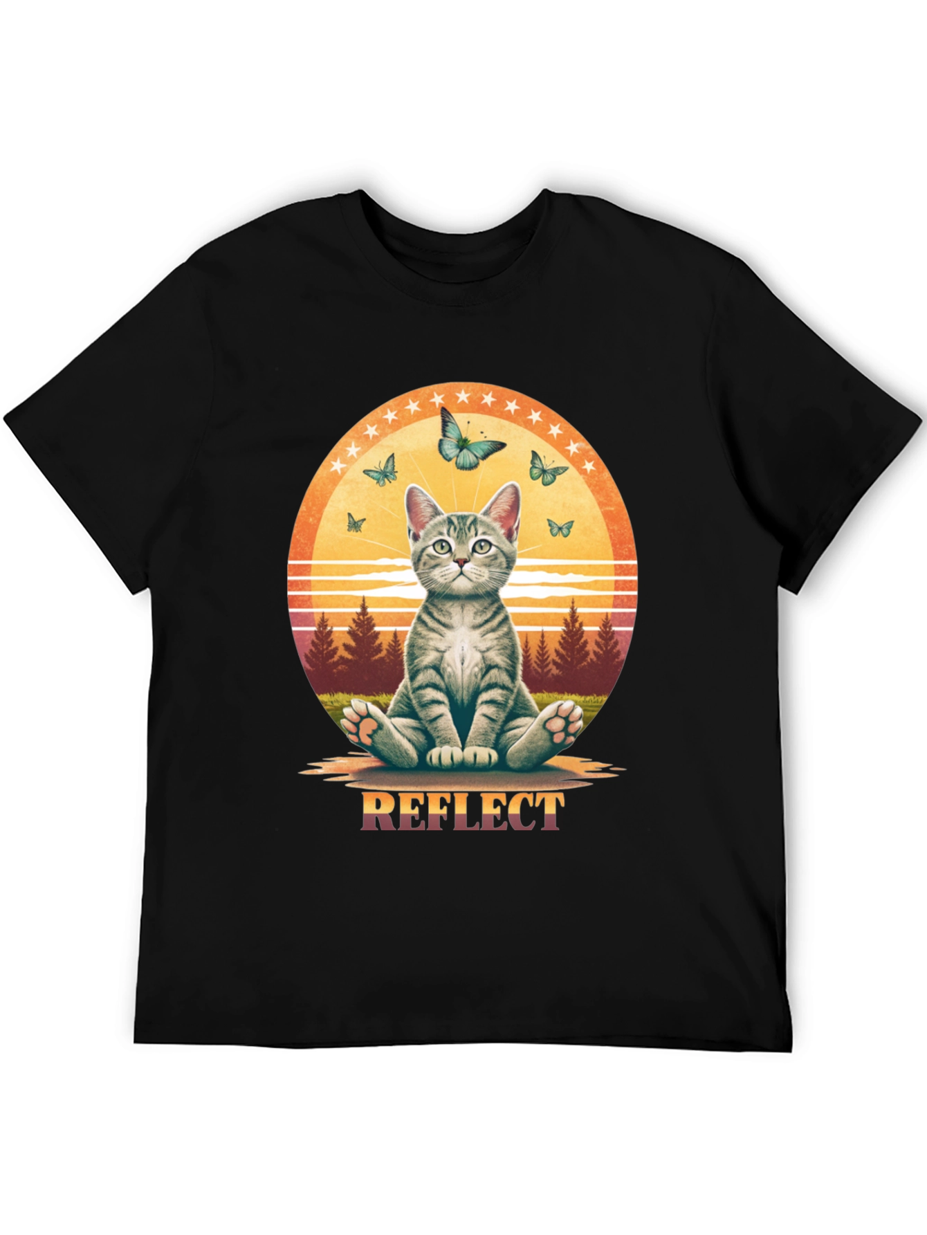 Reflect Cat Butterfly Graphic Tee - Relaxed Fit