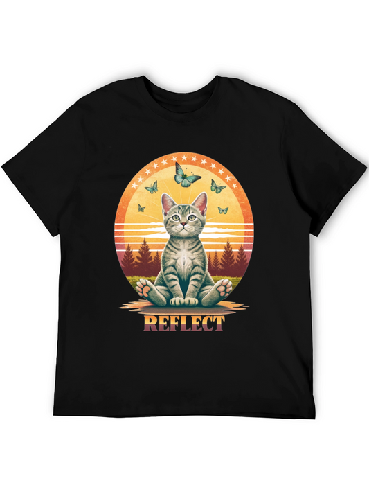 Reflect Cat Butterfly Graphic Tee - Relaxed Fit