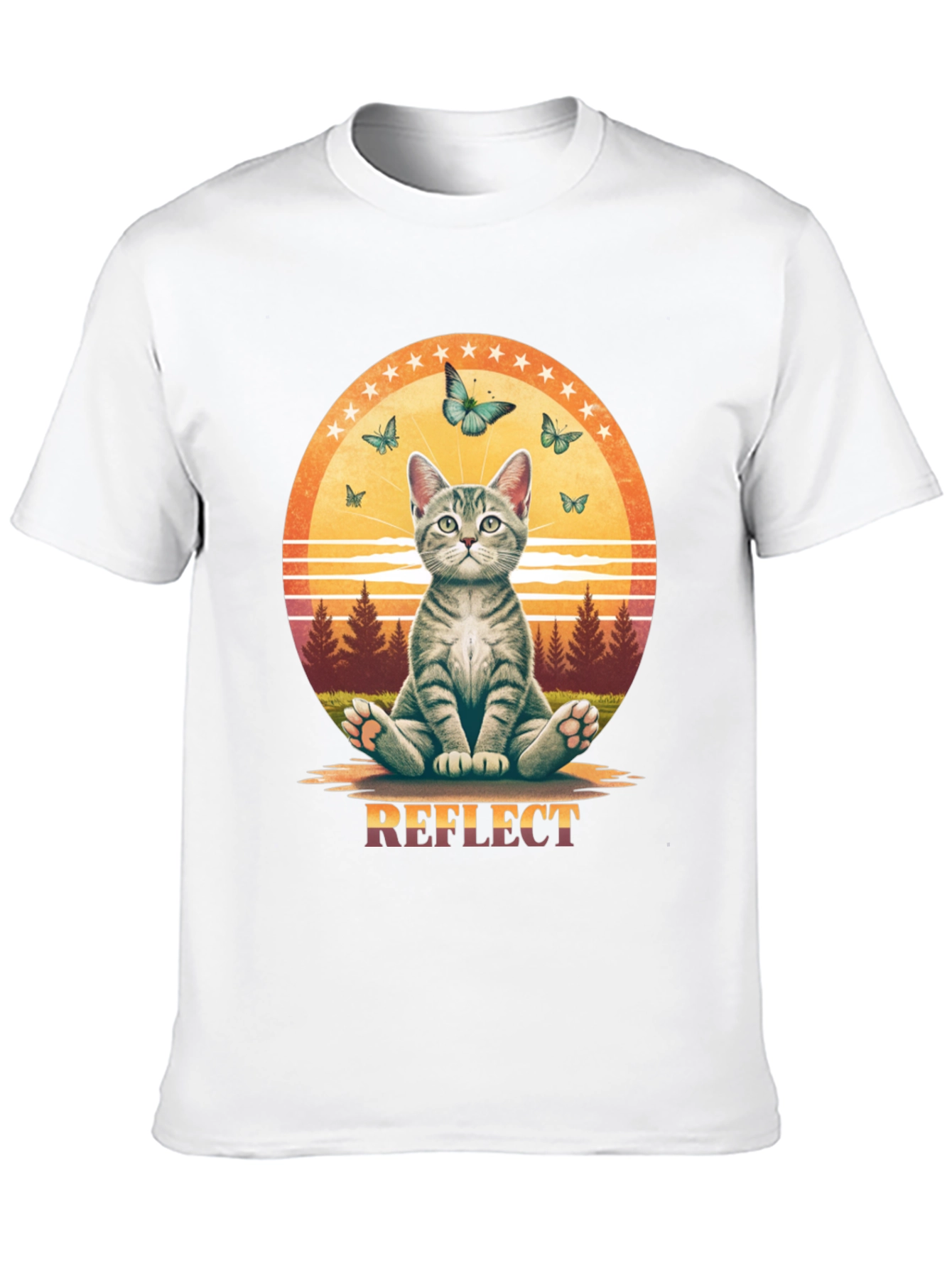 Reflect Cat Butterfly Graphic Tee - Relaxed Fit
