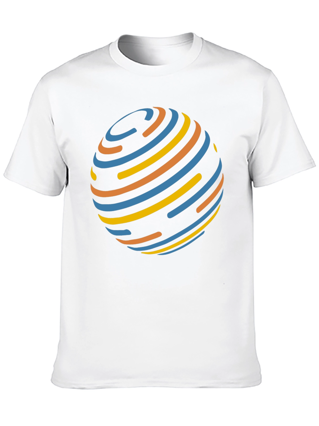 Abstract Globe Graphic Black T-Shirt