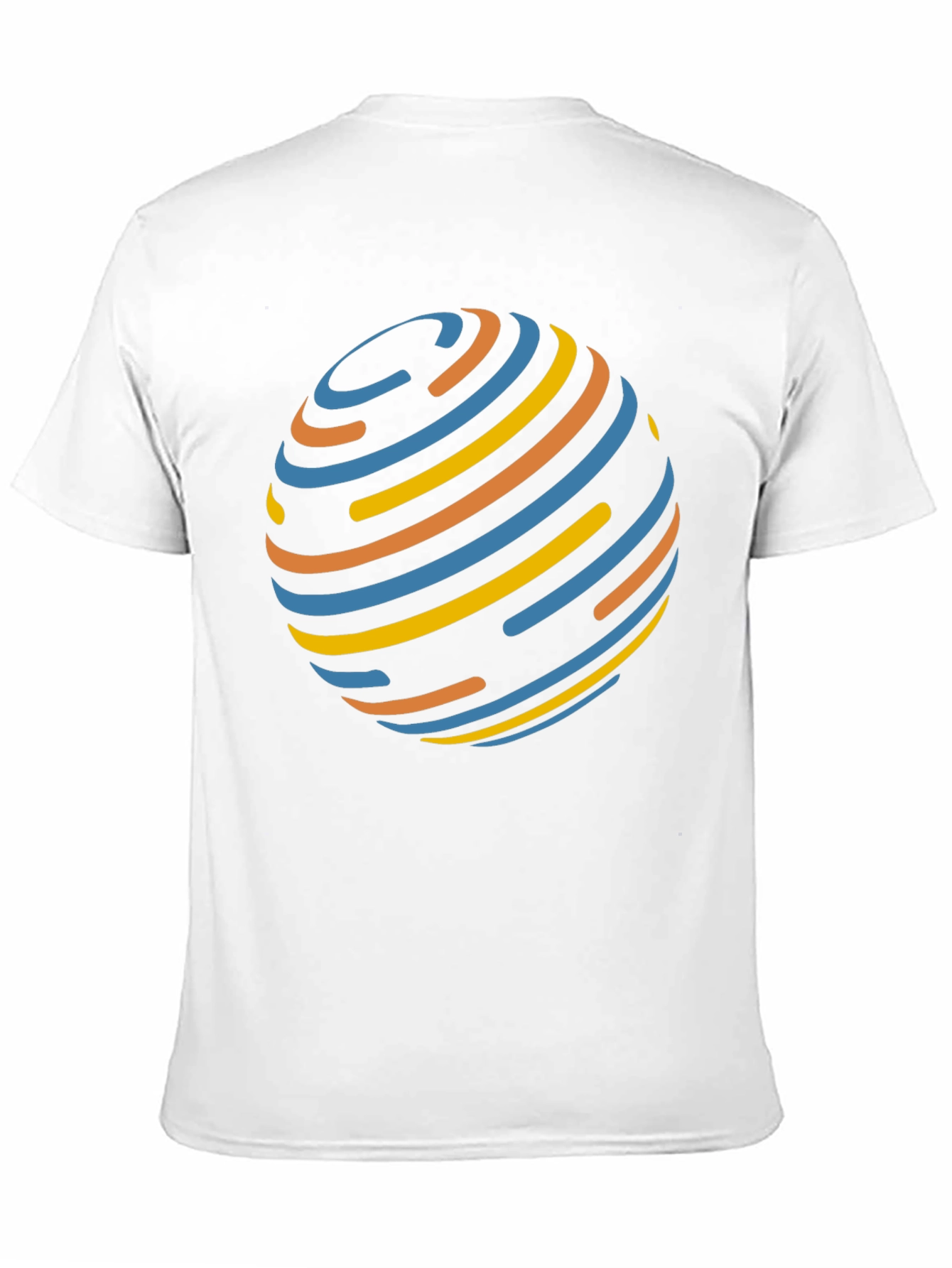 Abstract Globe Graphic Black T-Shirt