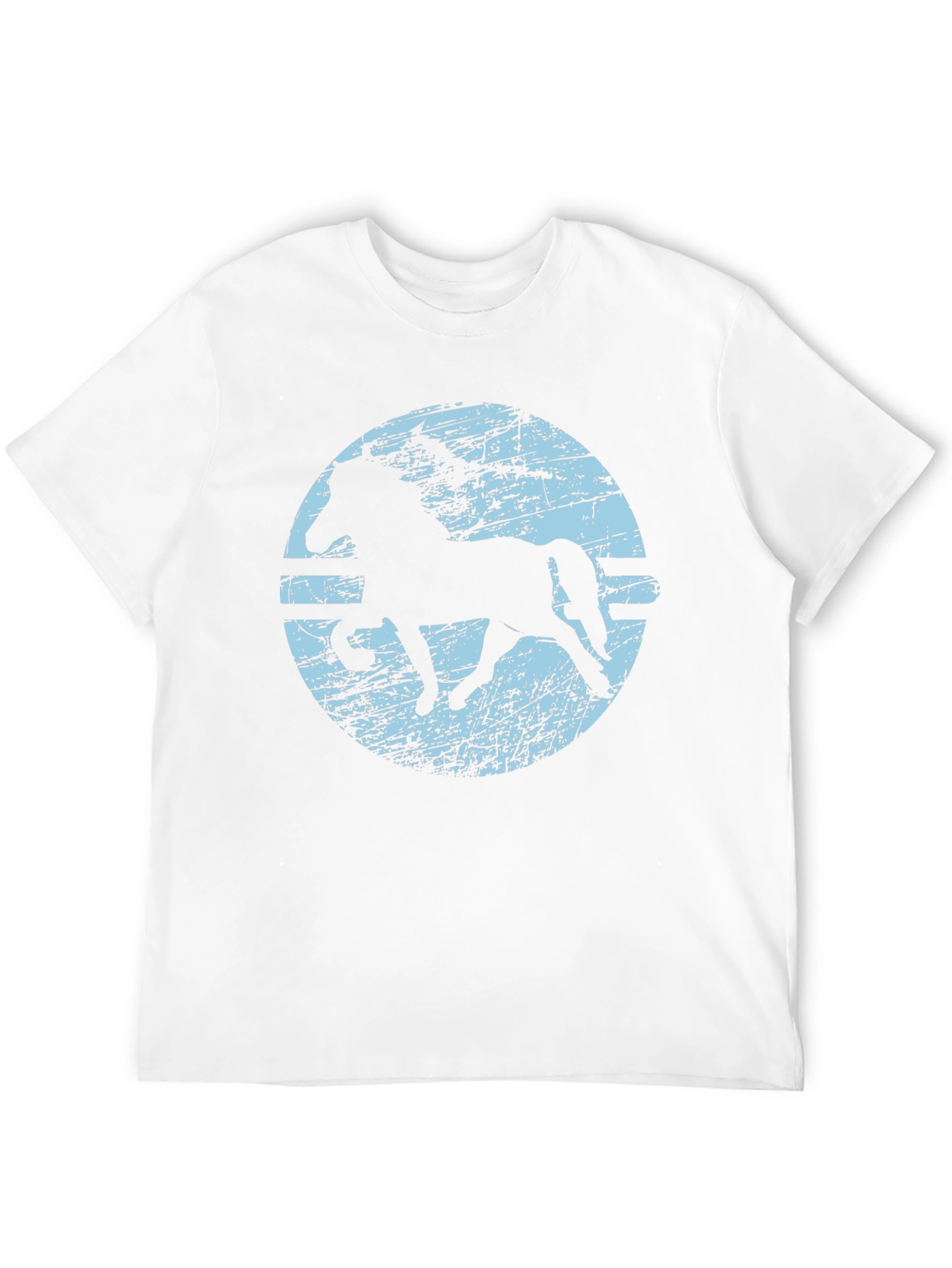 Horse Silhouette Graphic T-Shirt - Black