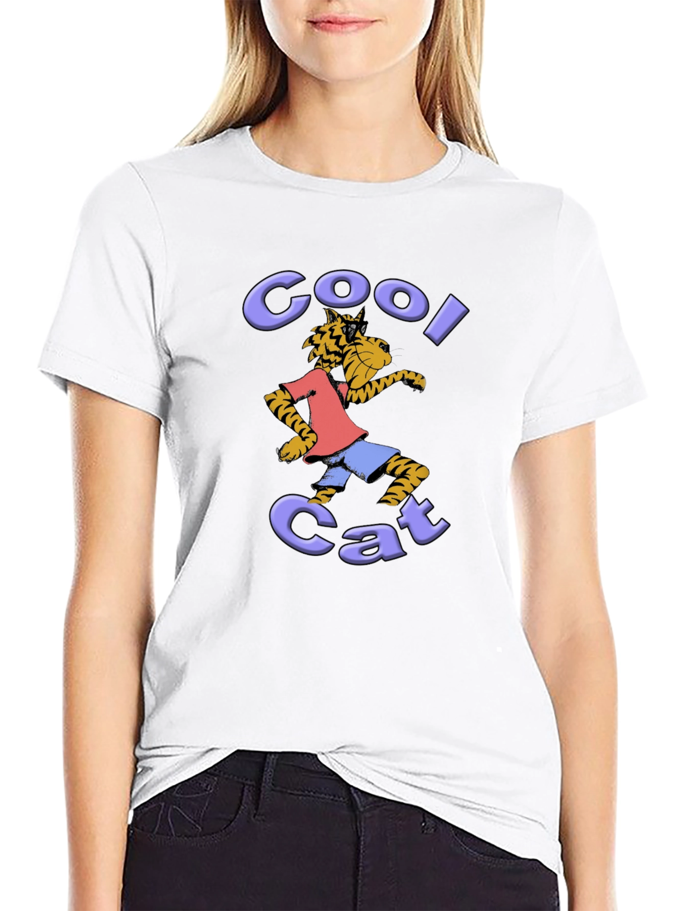 Cool Cat Graphic Tee - Unique Fun Design