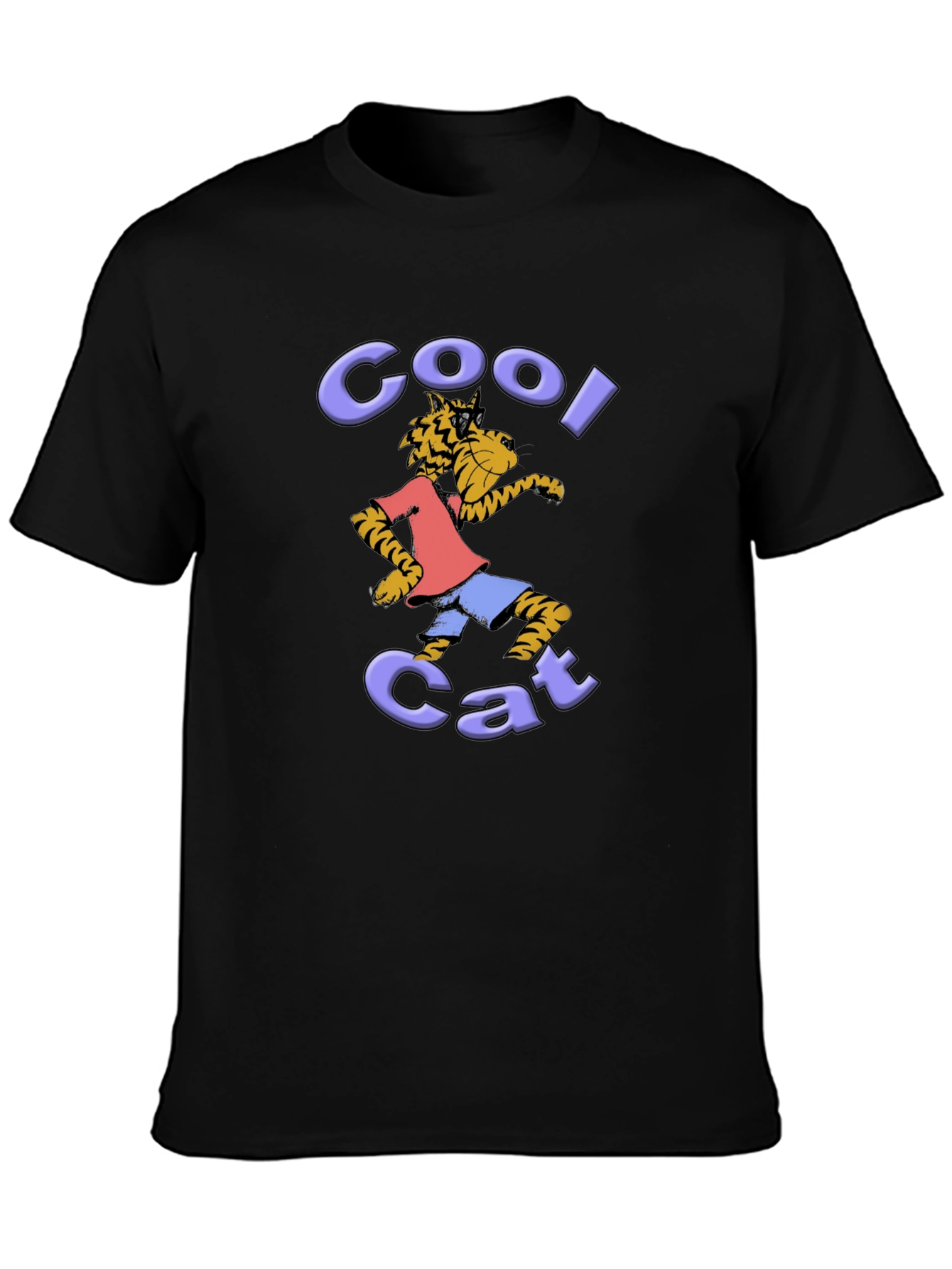 Cool Cat Graphic Tee - Unique Fun Design