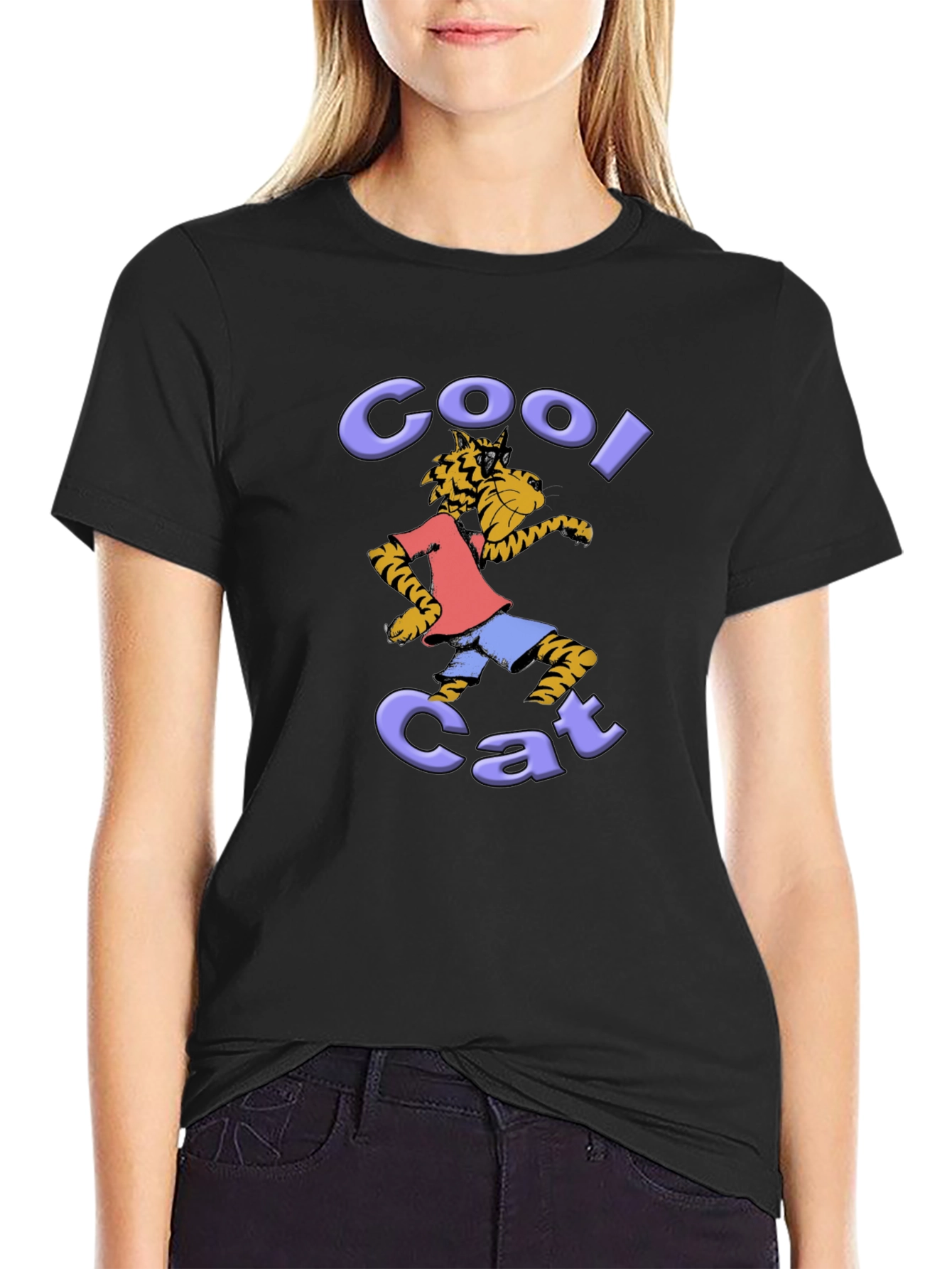 Cool Cat Graphic Tee - Unique Fun Design