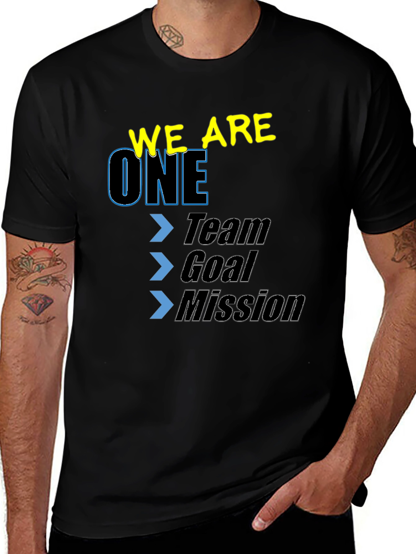 We Are One Team Goal Mission Graphic Tee