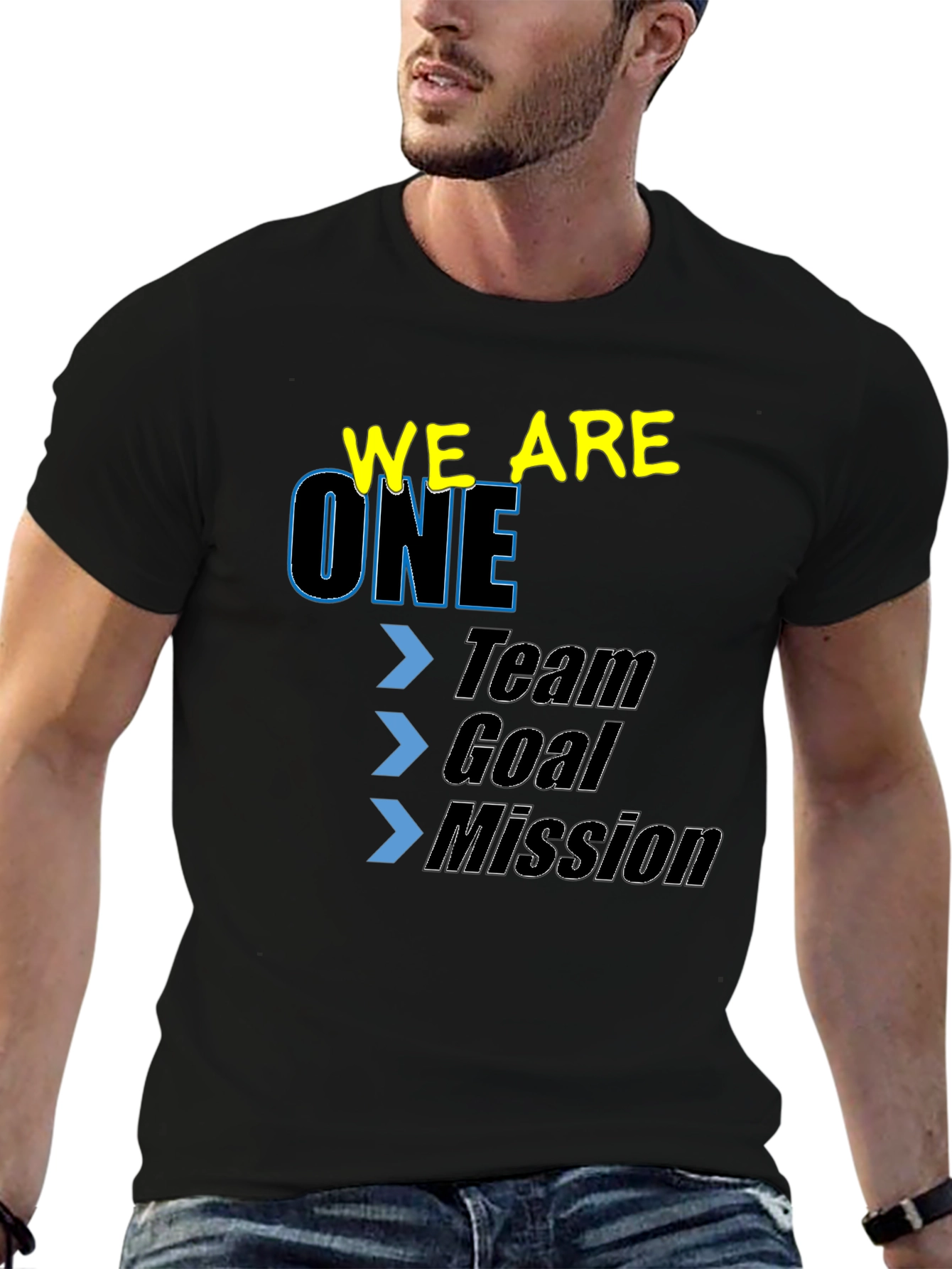 We Are One Team Goal Mission Graphic Tee