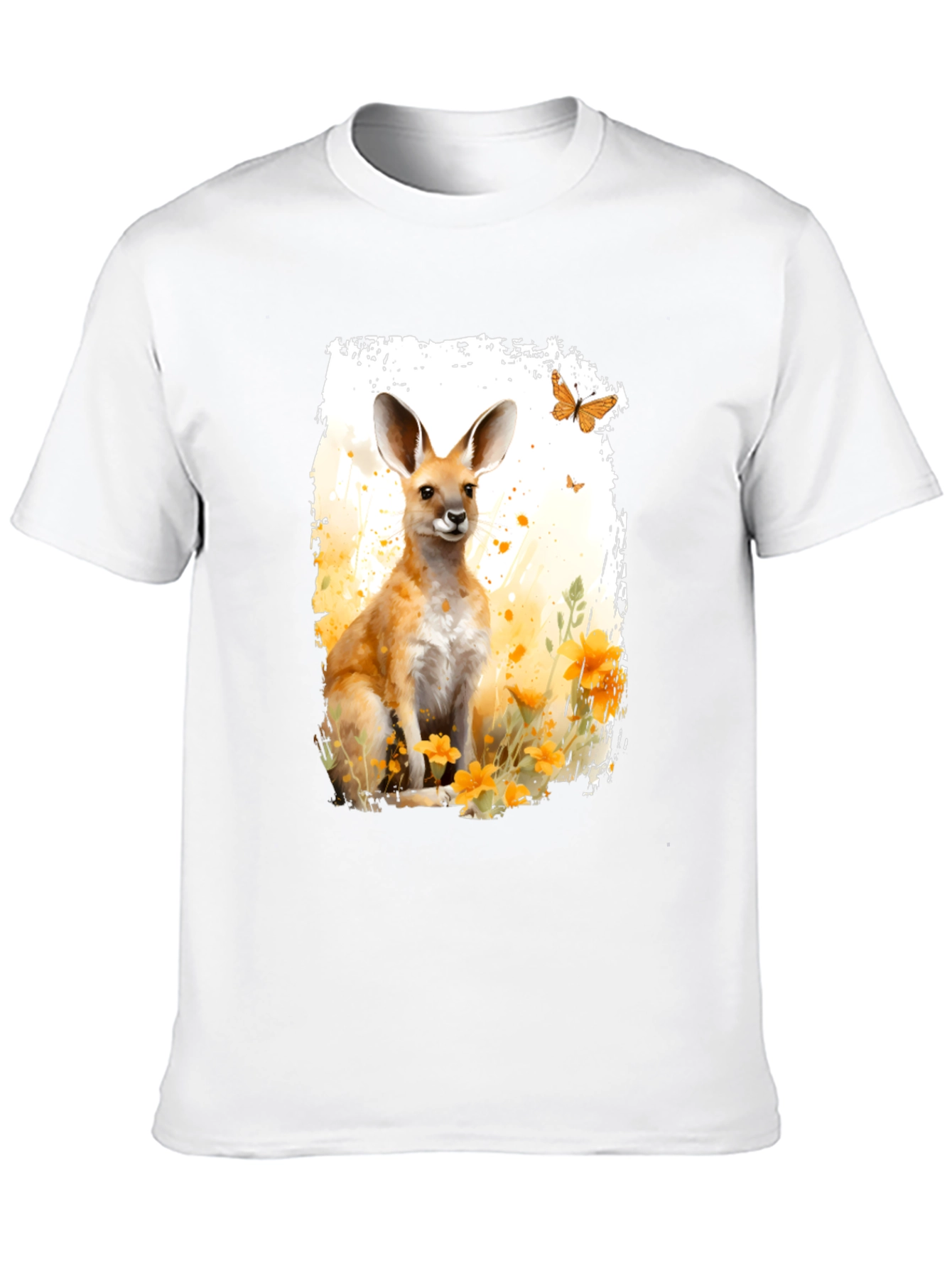 Kangaroo Watercolor Graphic Tee