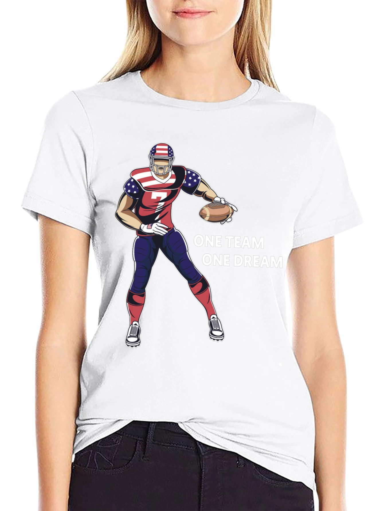 American Football T-Shirt - One Team One Dream
