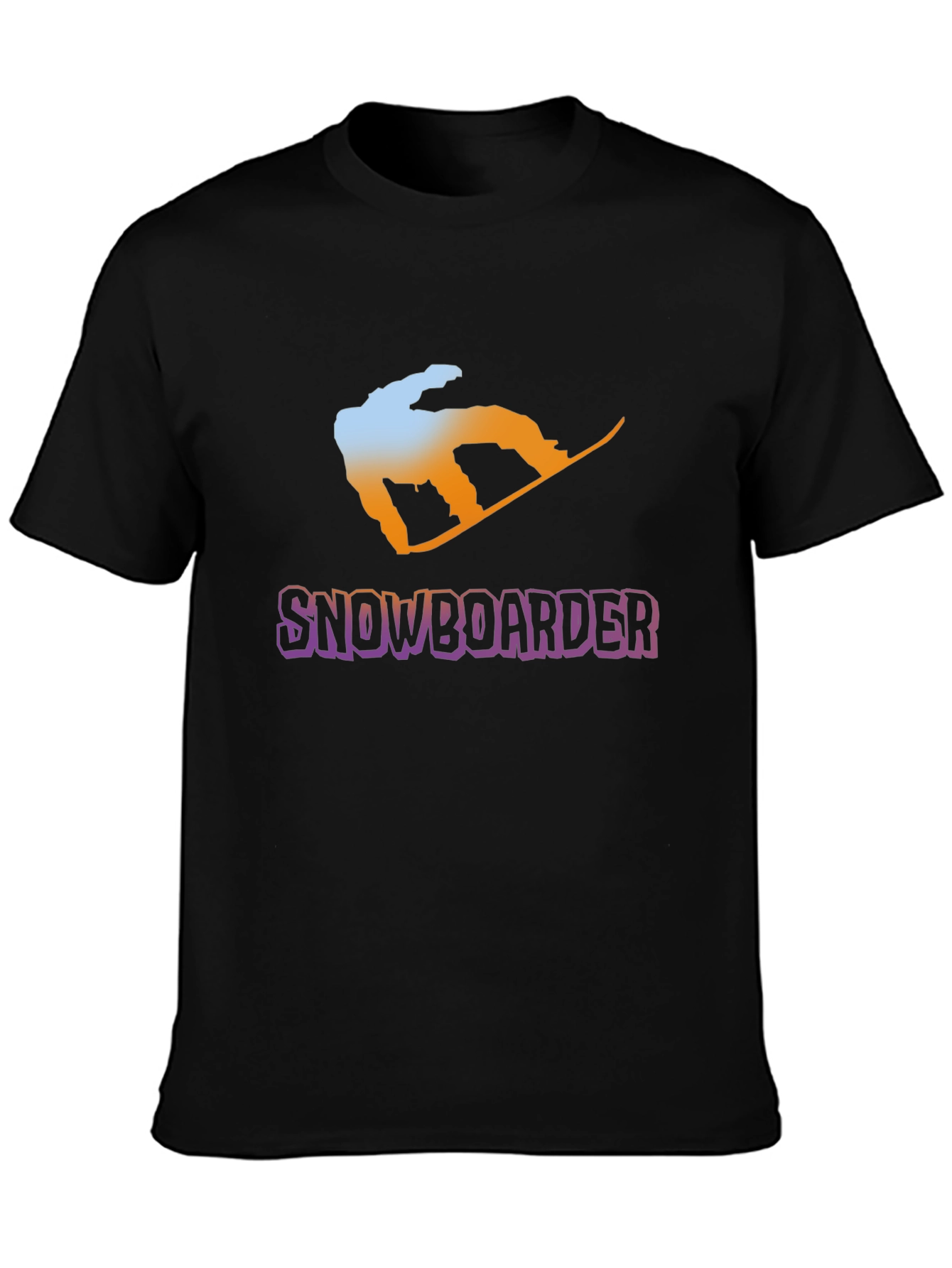 Snowboarder Graphic Tee - Black Cotton Blend