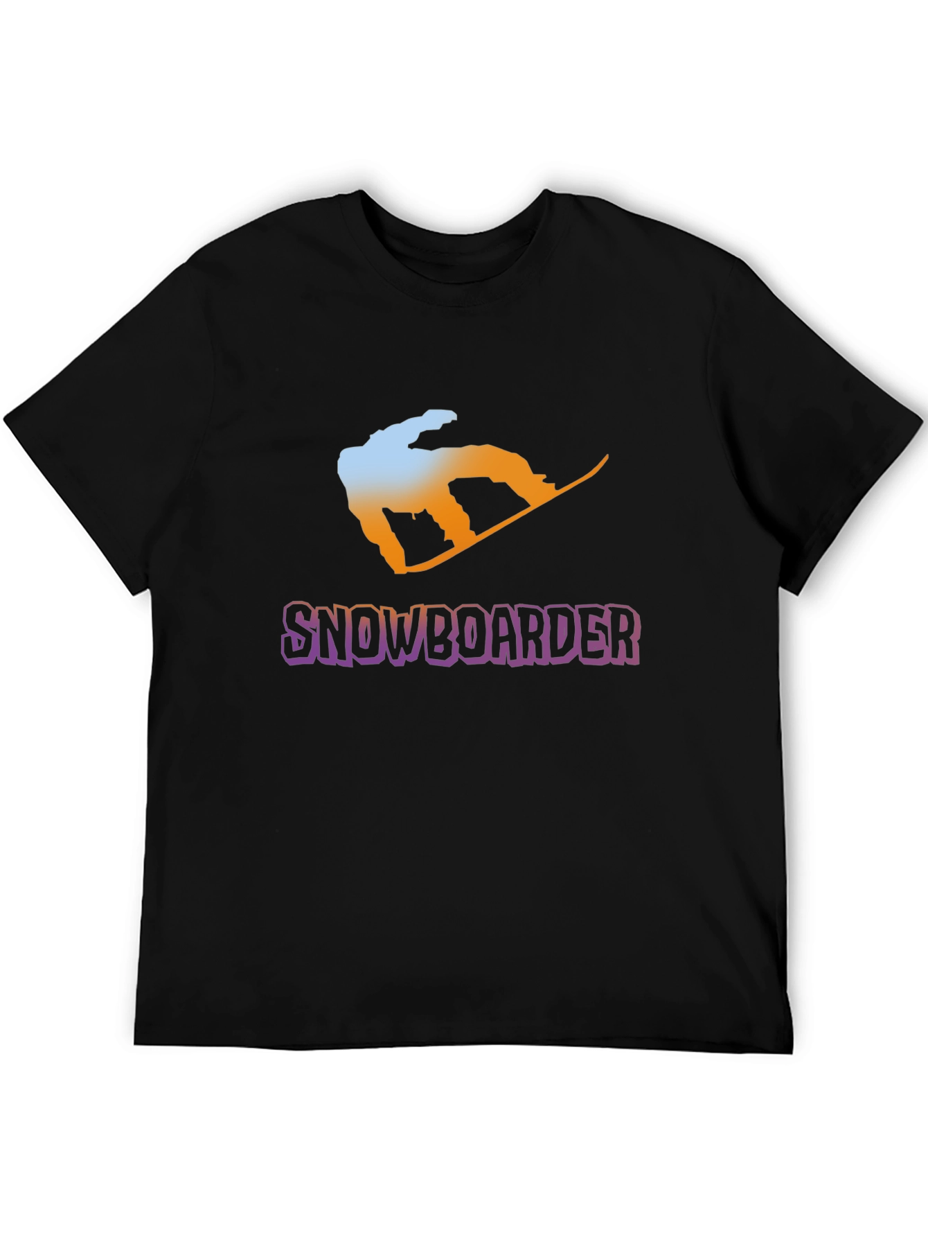 Snowboarder Graphic Tee - Black Cotton Blend