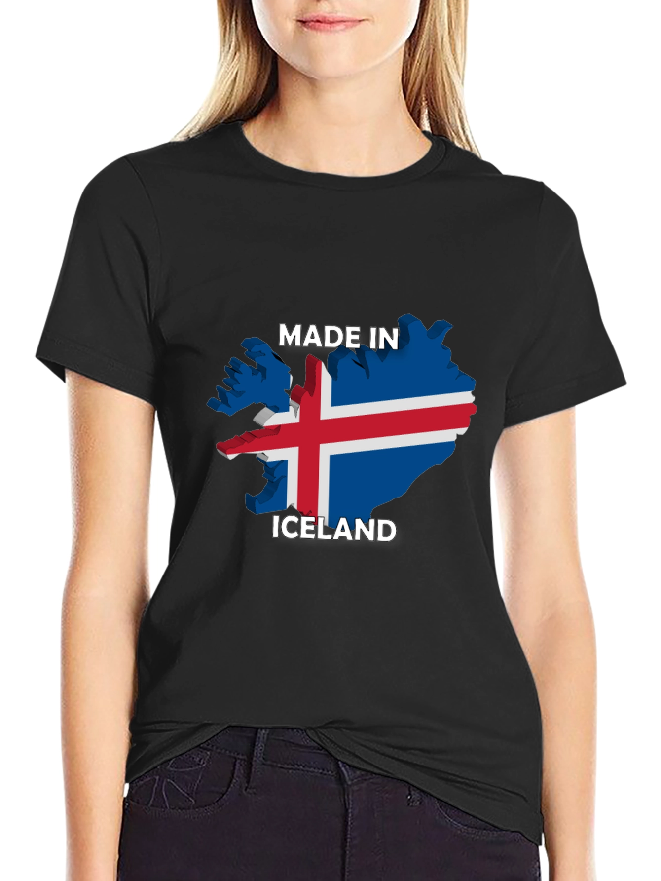 Made in Iceland T-Shirt - Black Graphic Tee