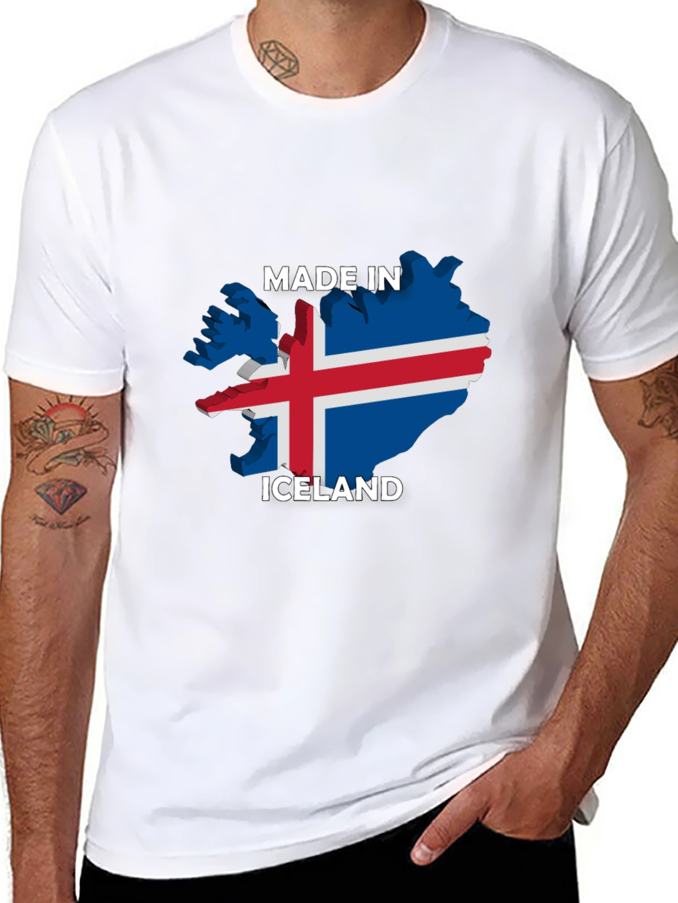 Made in Iceland T-Shirt - Black Graphic Tee