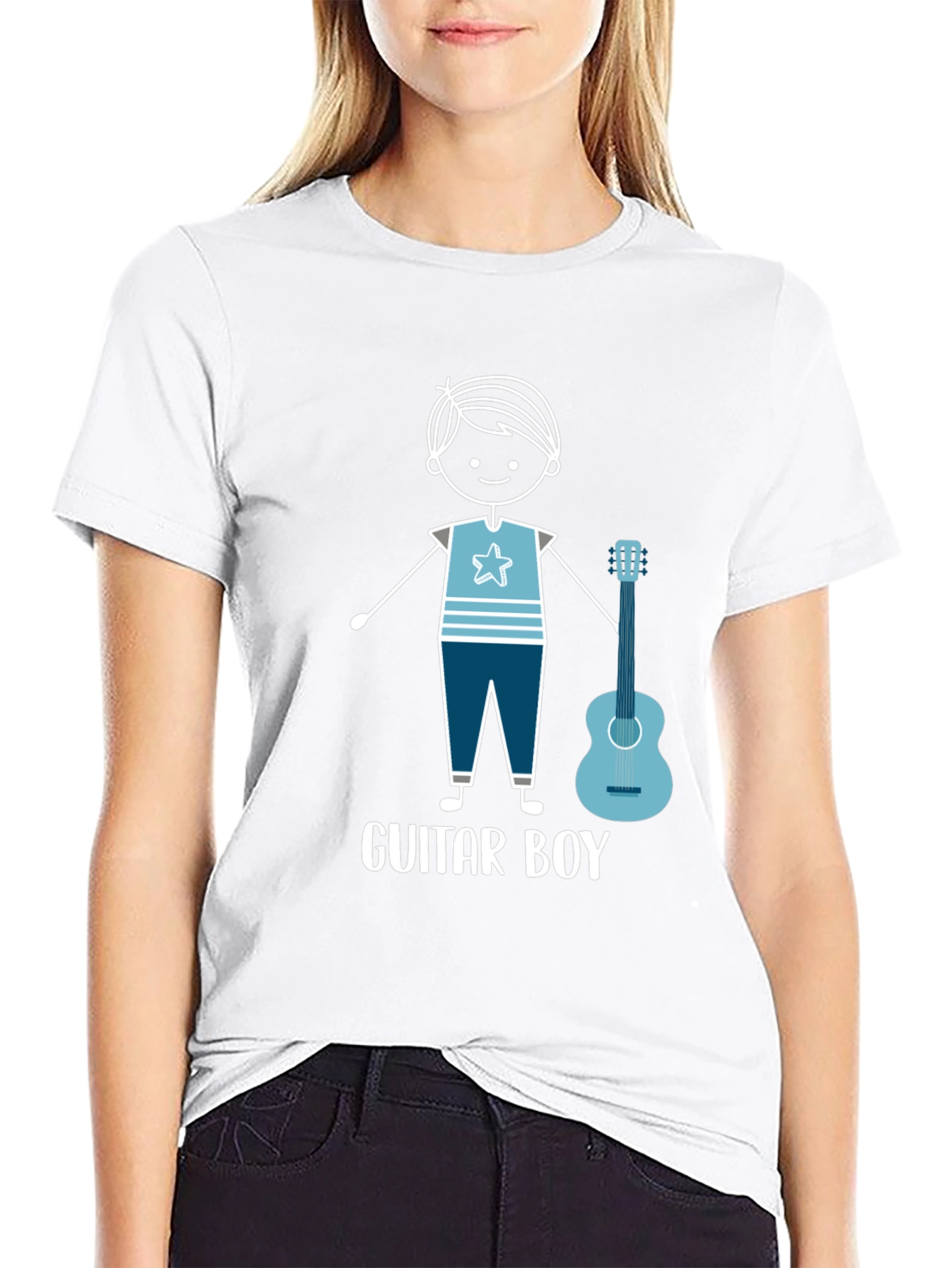 Guitar Boy Graphic Tee - Casual Cool