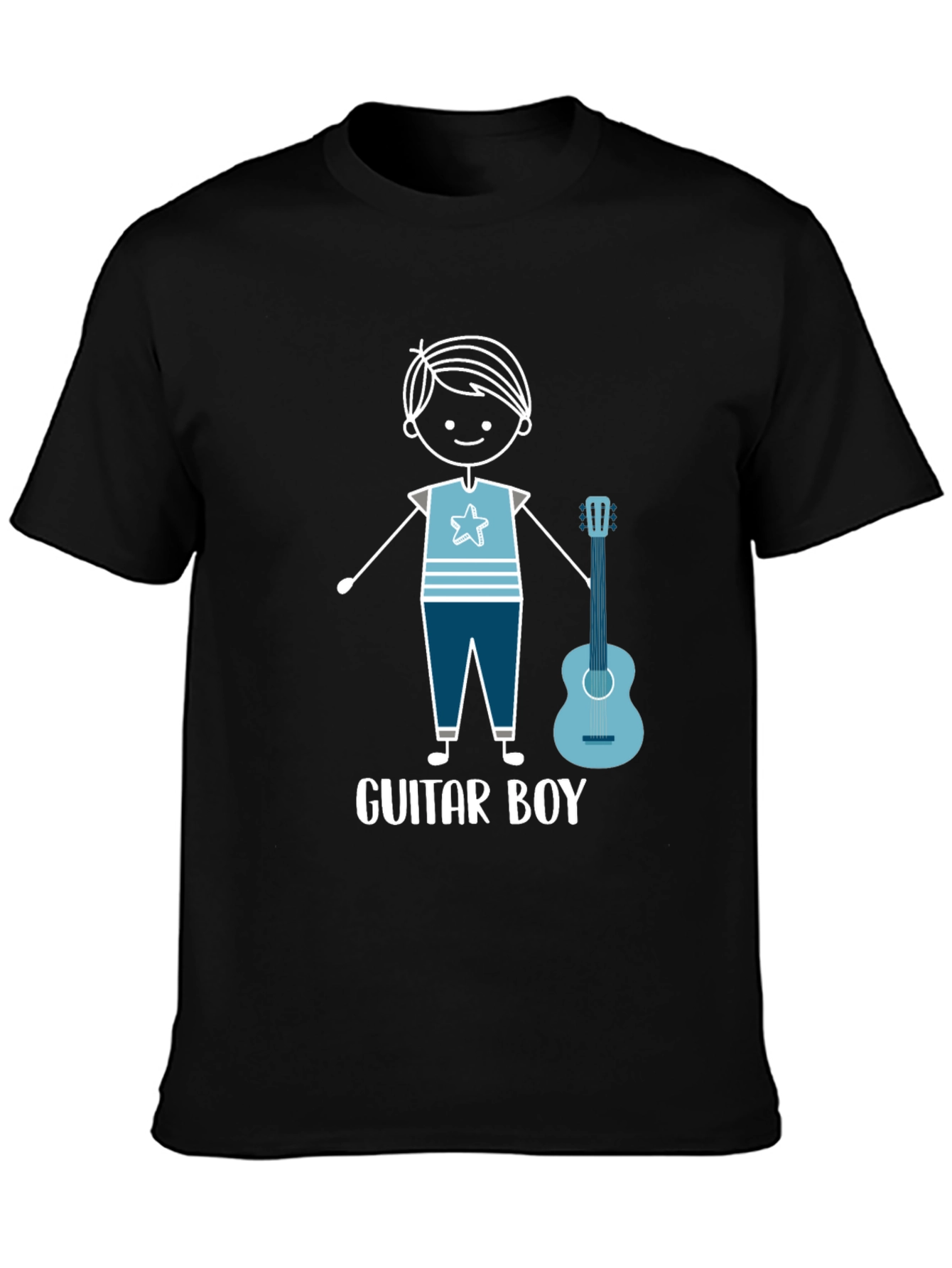 Guitar Boy Graphic Tee - Casual Cool