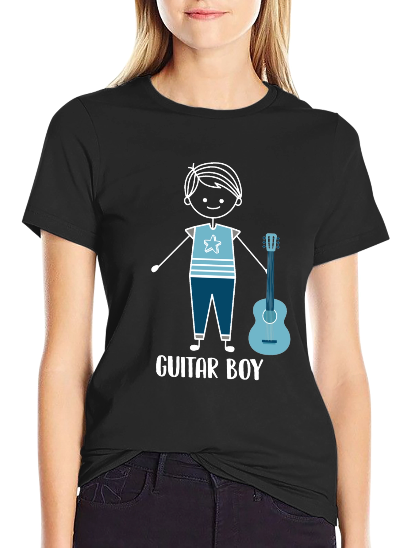 Guitar Boy Graphic Tee - Casual Cool