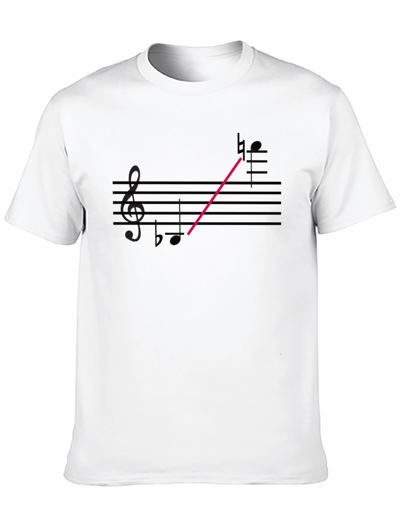 Musical Note Graphic Tee - Casual Black T-Shirt