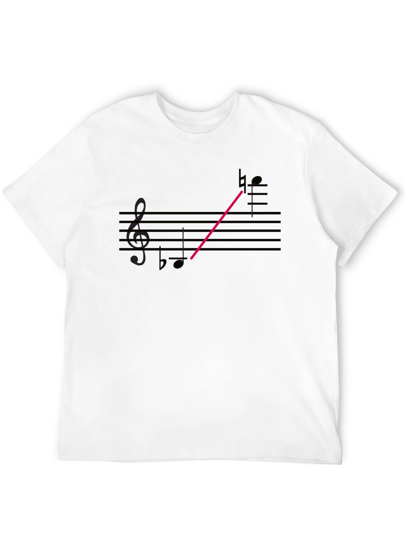 Musical Note Graphic Tee - Casual Black T-Shirt