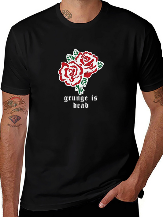 Grunge is Dead Rose Graphic T-Shirt