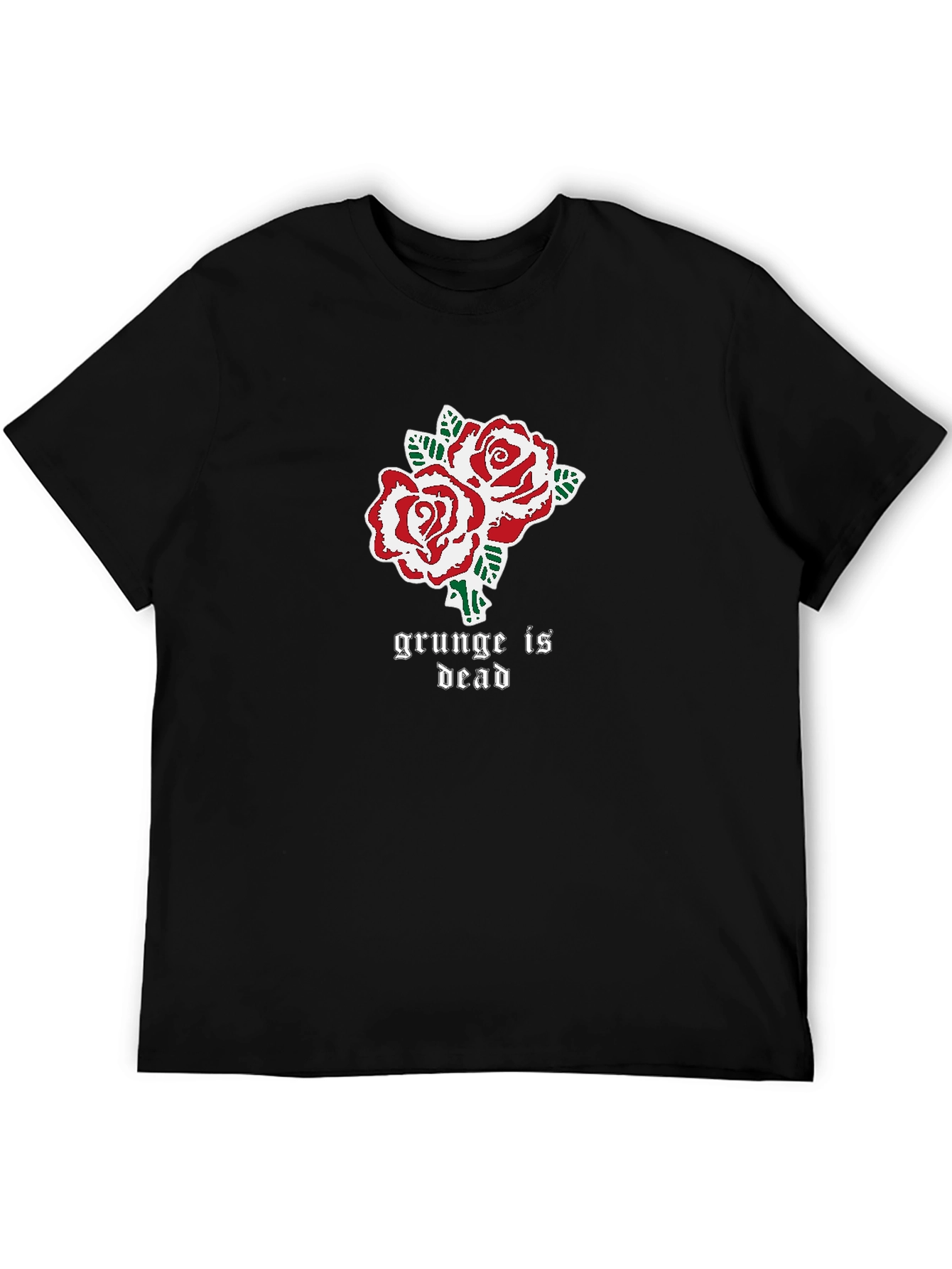 Grunge is Dead Rose Graphic T-Shirt