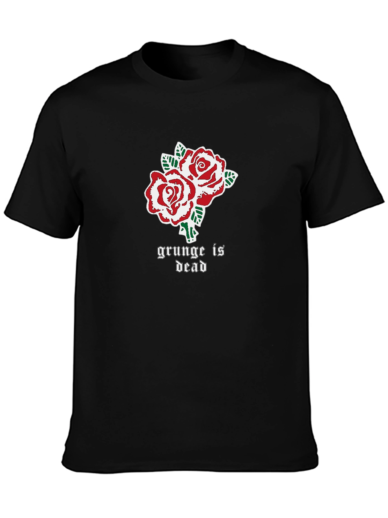 Grunge is Dead Rose Graphic T-Shirt