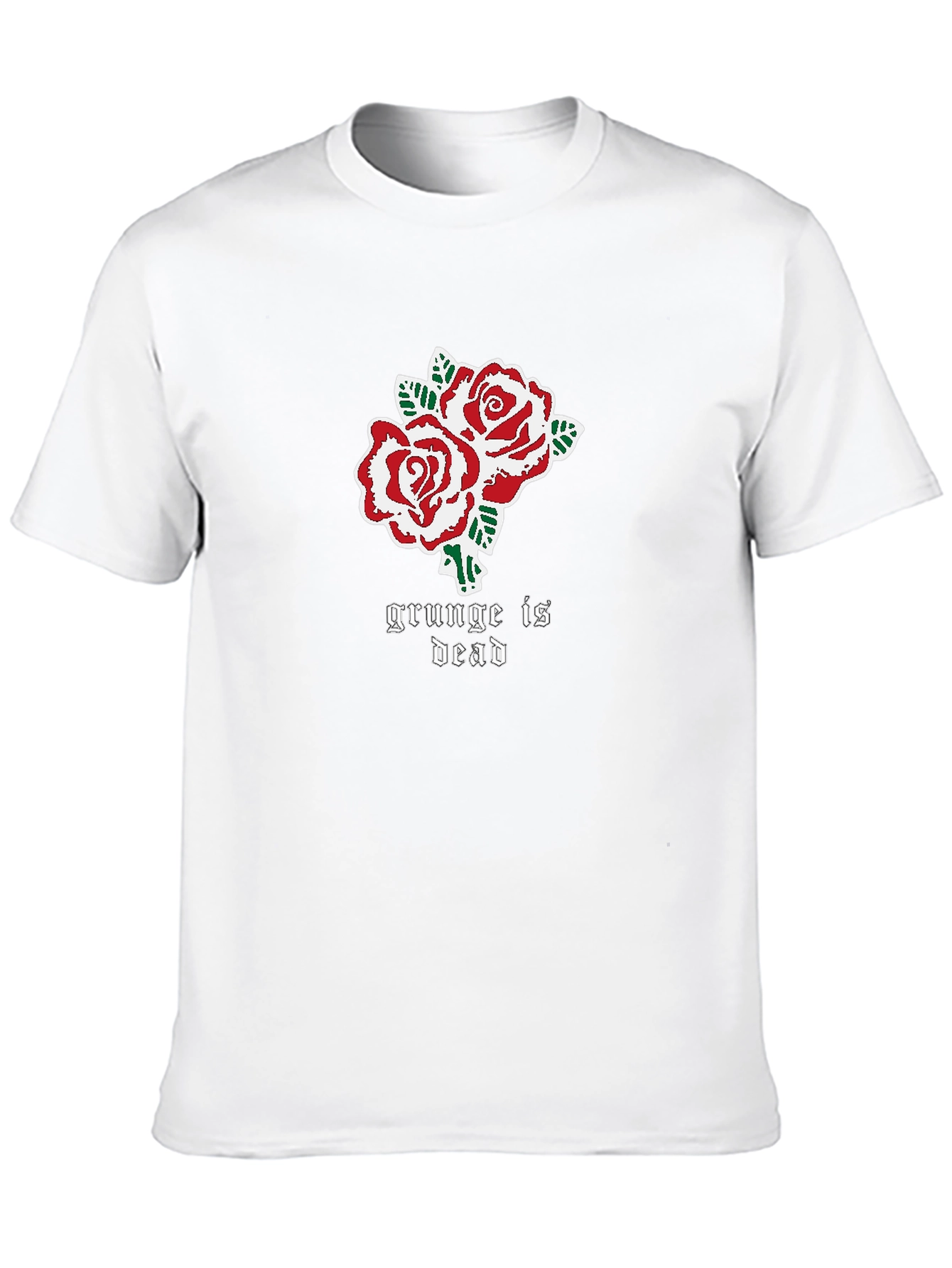 Grunge is Dead Rose Graphic T-Shirt