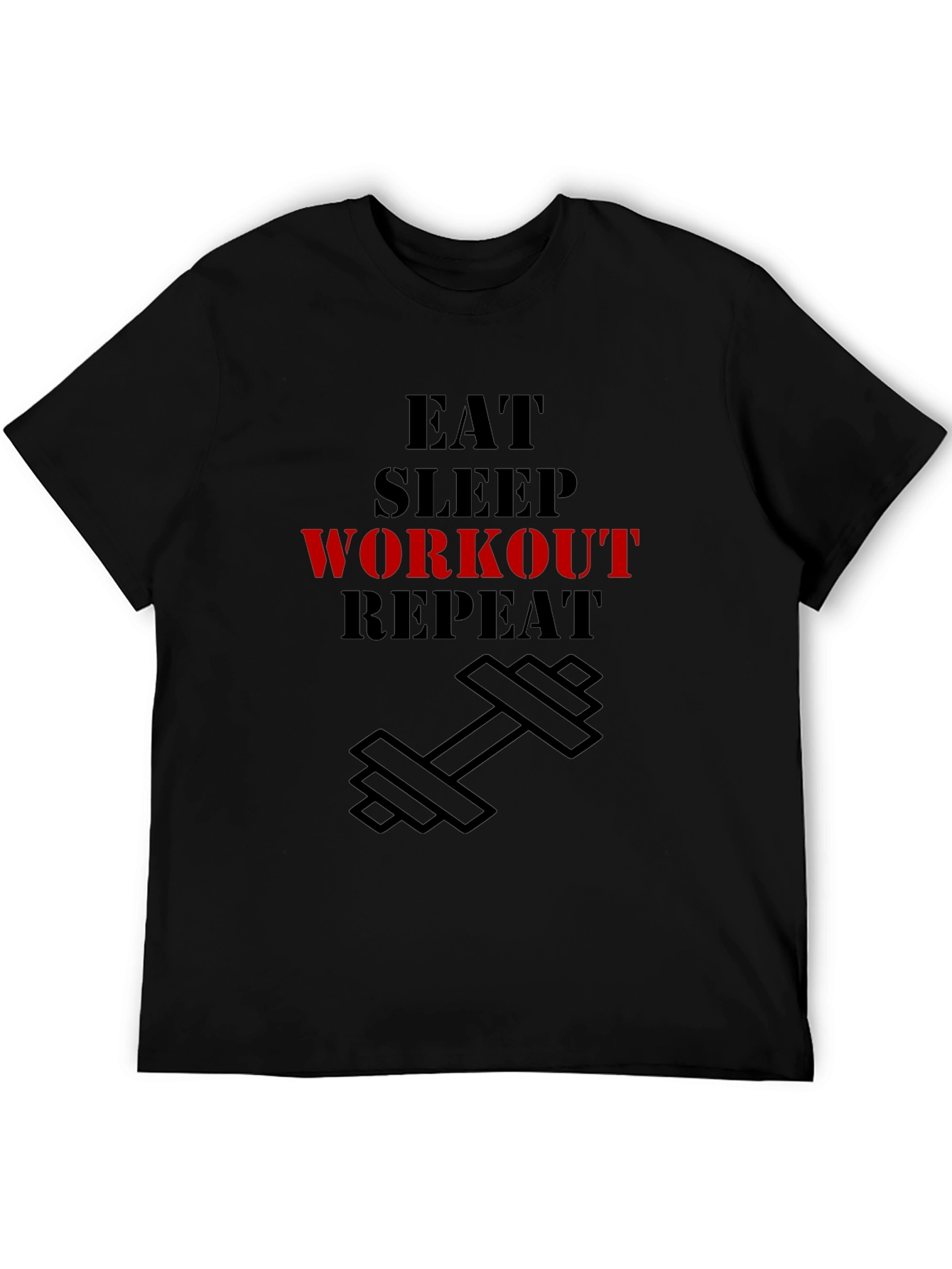 Eat Sleep Workout Repeat Graphic T-Shirt