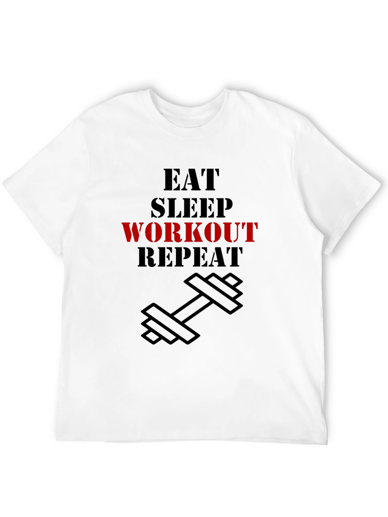 Eat Sleep Workout Repeat Graphic T-Shirt