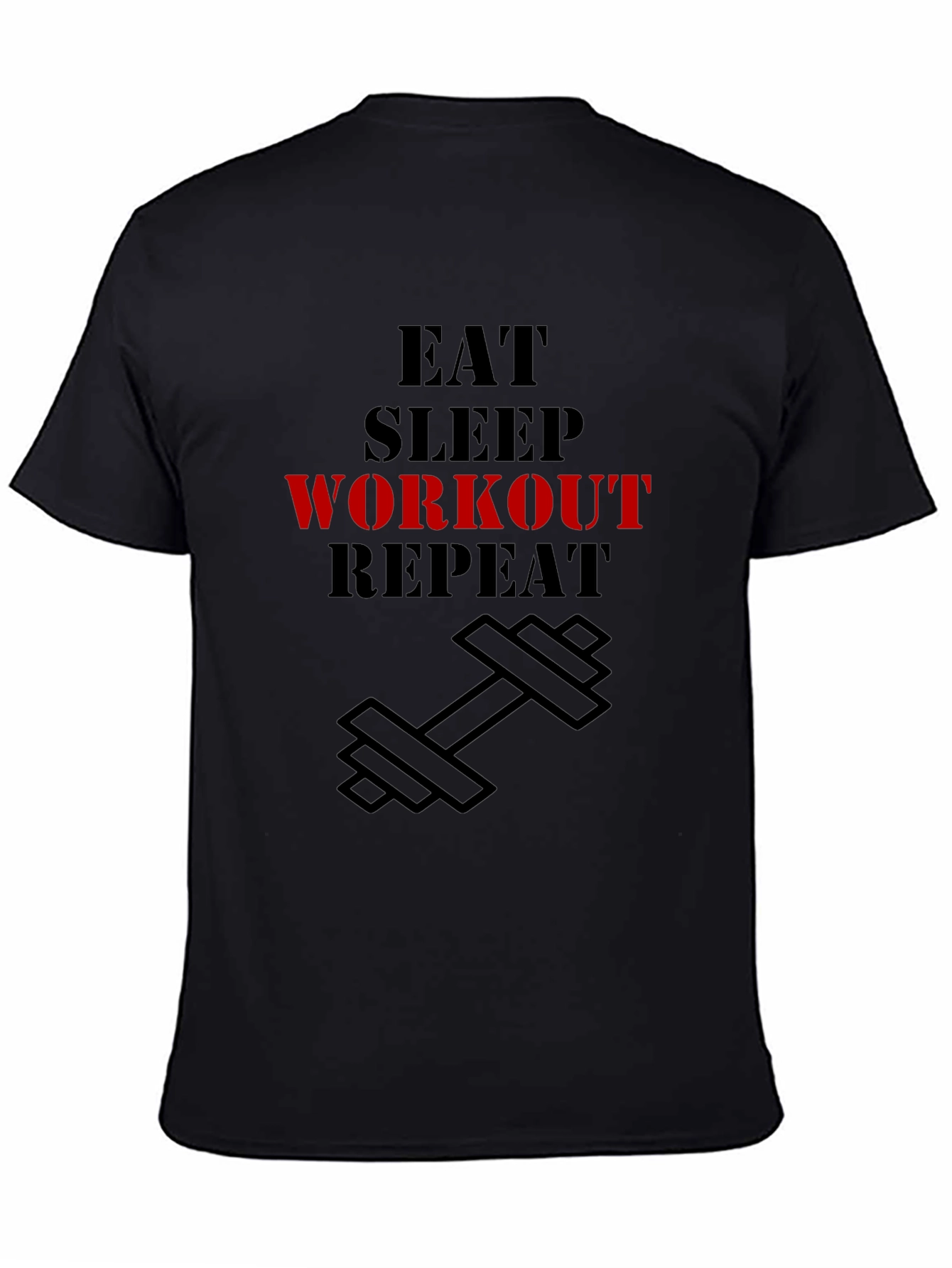 Eat Sleep Workout Repeat Graphic T-Shirt
