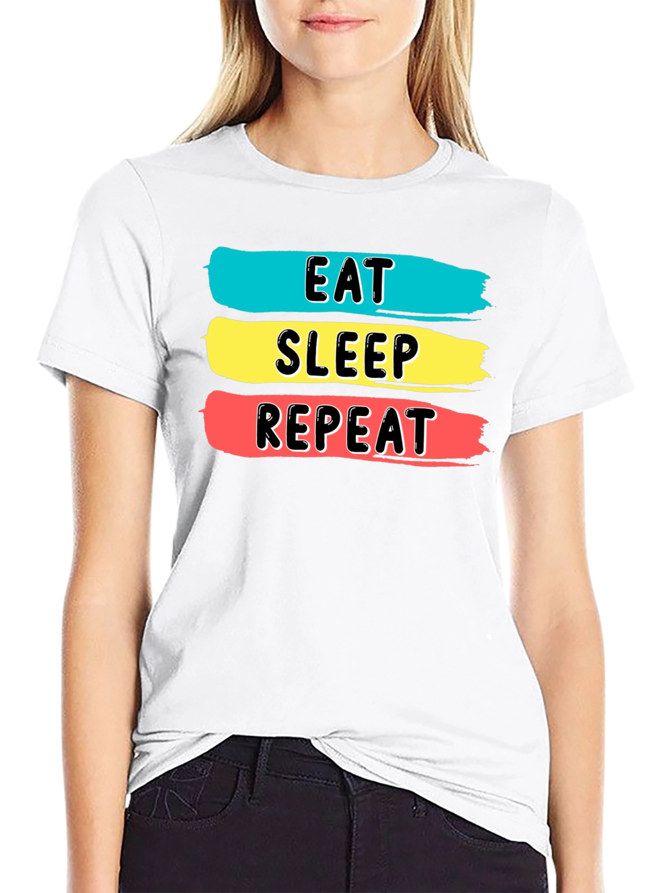 Eat Sleep Repeat Graphic Tee - Soft Cotton Blend
